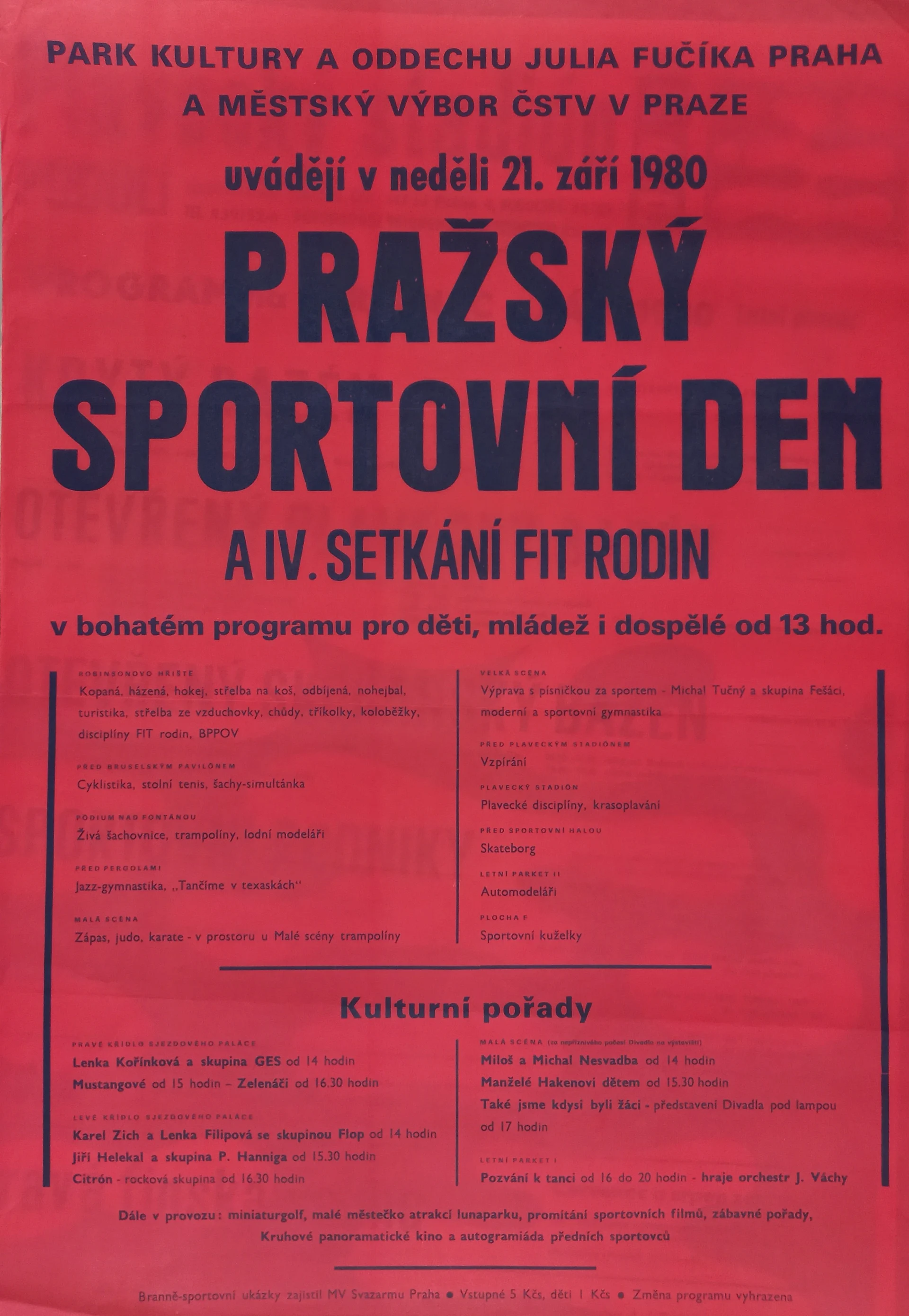 Náhledový obrázek předmětu Pražský sportovní den a IV. setkání fit rodin