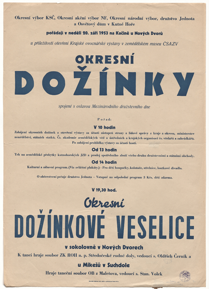 Náhledový obrázek Okresní dožínky, okresní dožínkové veselice - 1