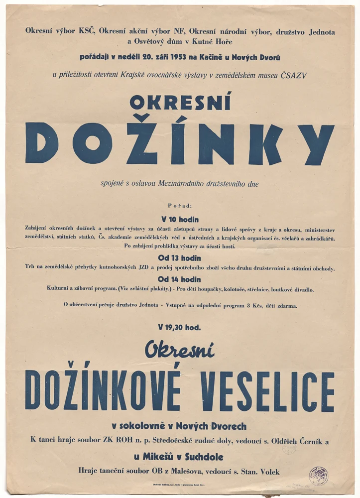 Náhledový obrázek předmětu Okresní dožínky, okresní dožínkové veselice