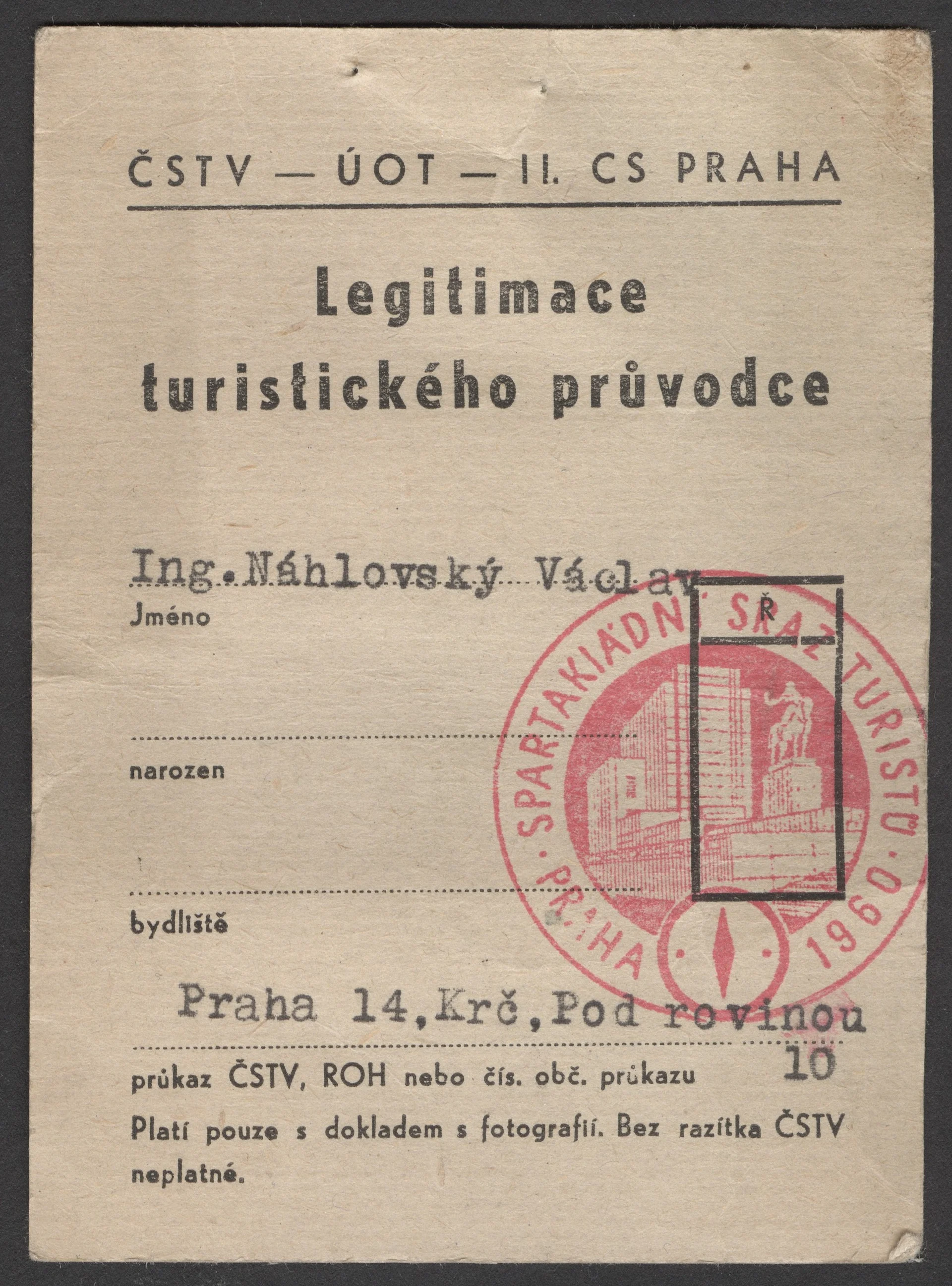 Náhledový obrázek předmětu Spartakiádní sraz turistů. Praha 1960