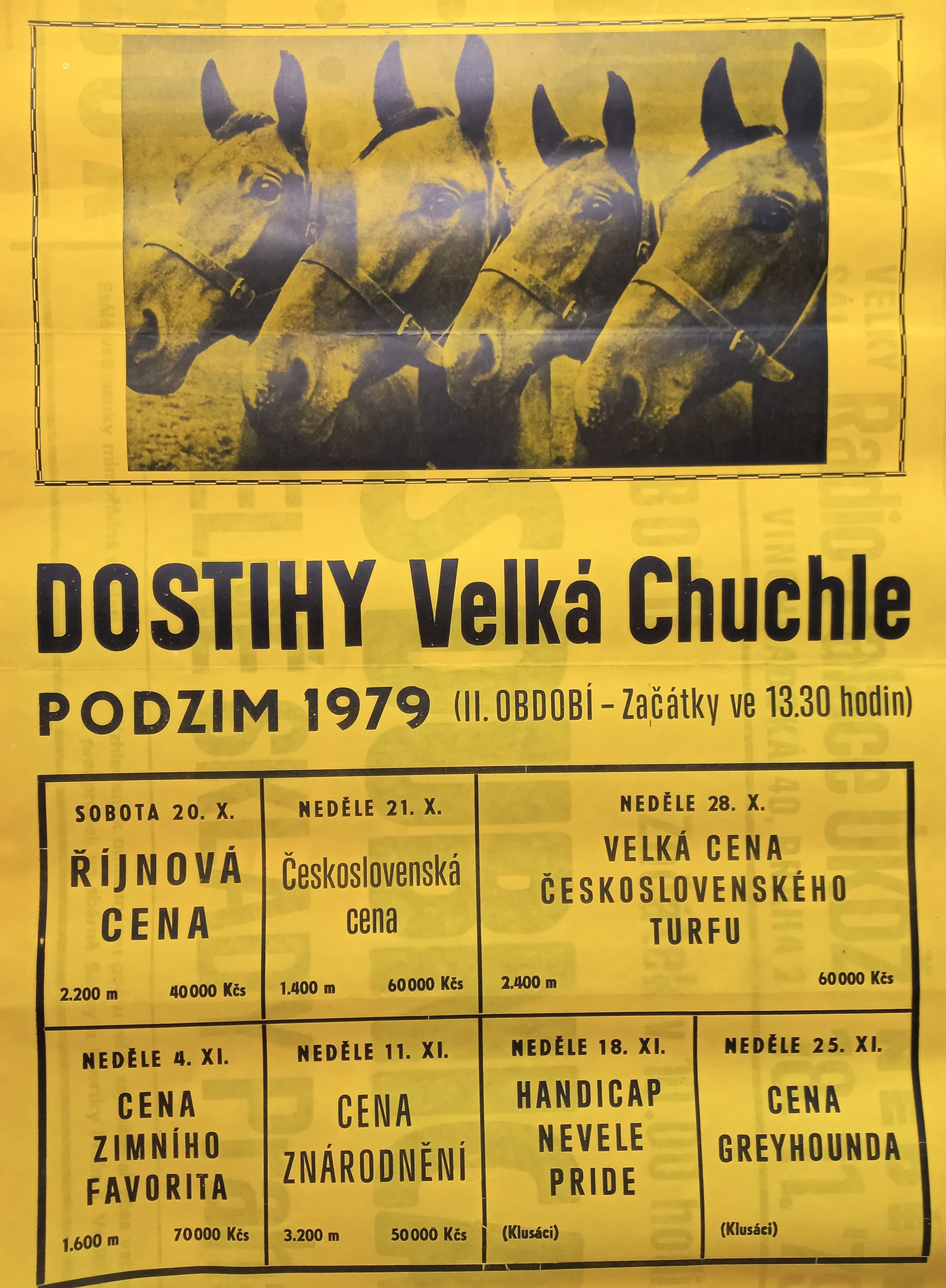 Náhledový obrázek Dostihy Velká Chuchle. Podzim 1979 - 1
