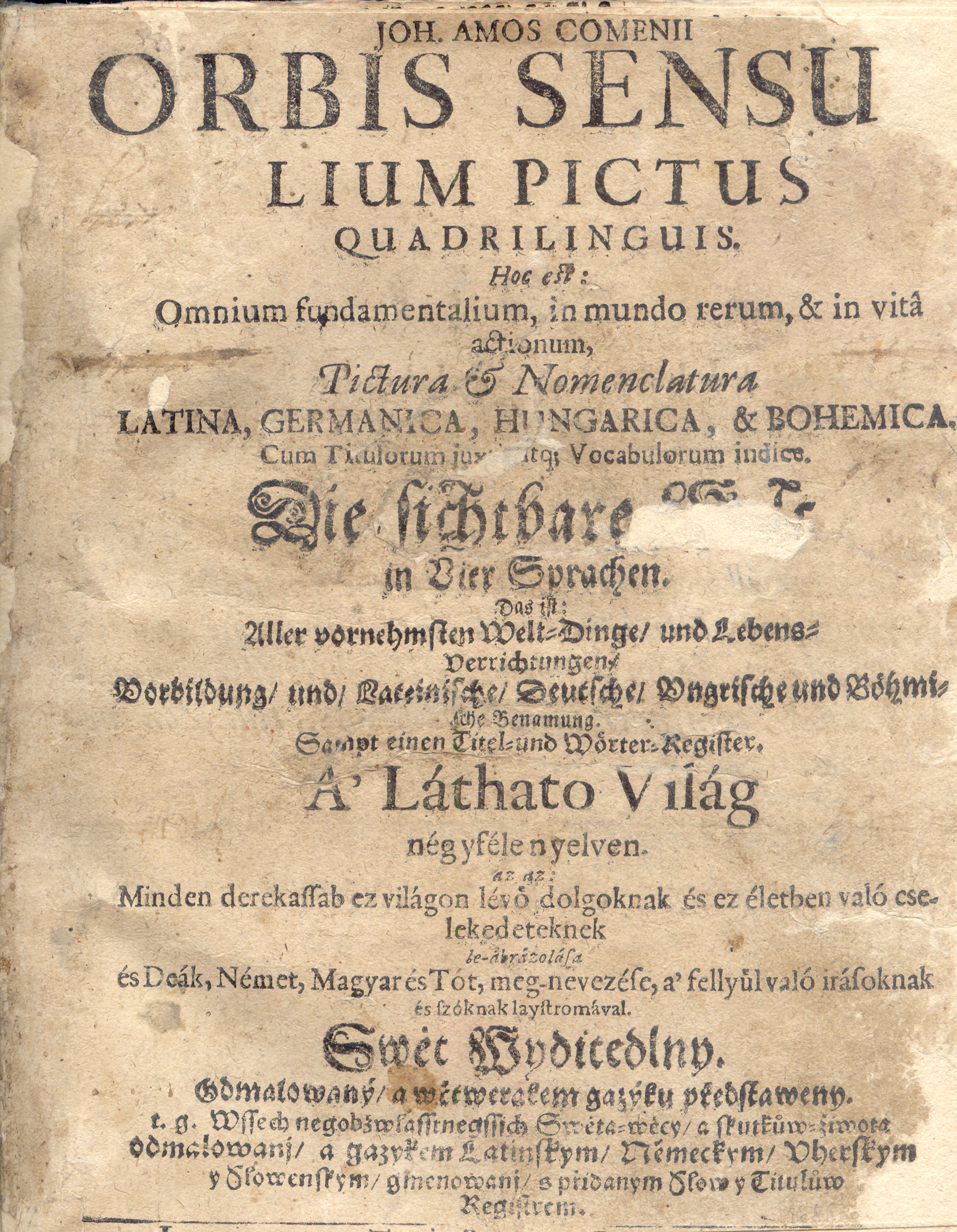 Náhledový obrázek Orbis pictus quadrilinguis  - 1