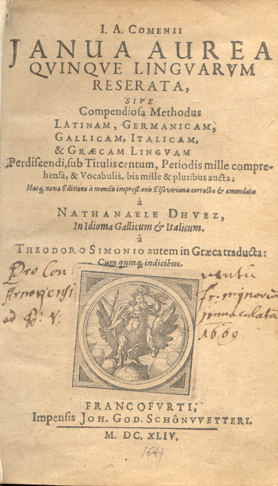 Náhledový obrázek Janua aurea quinque linguarum - 1