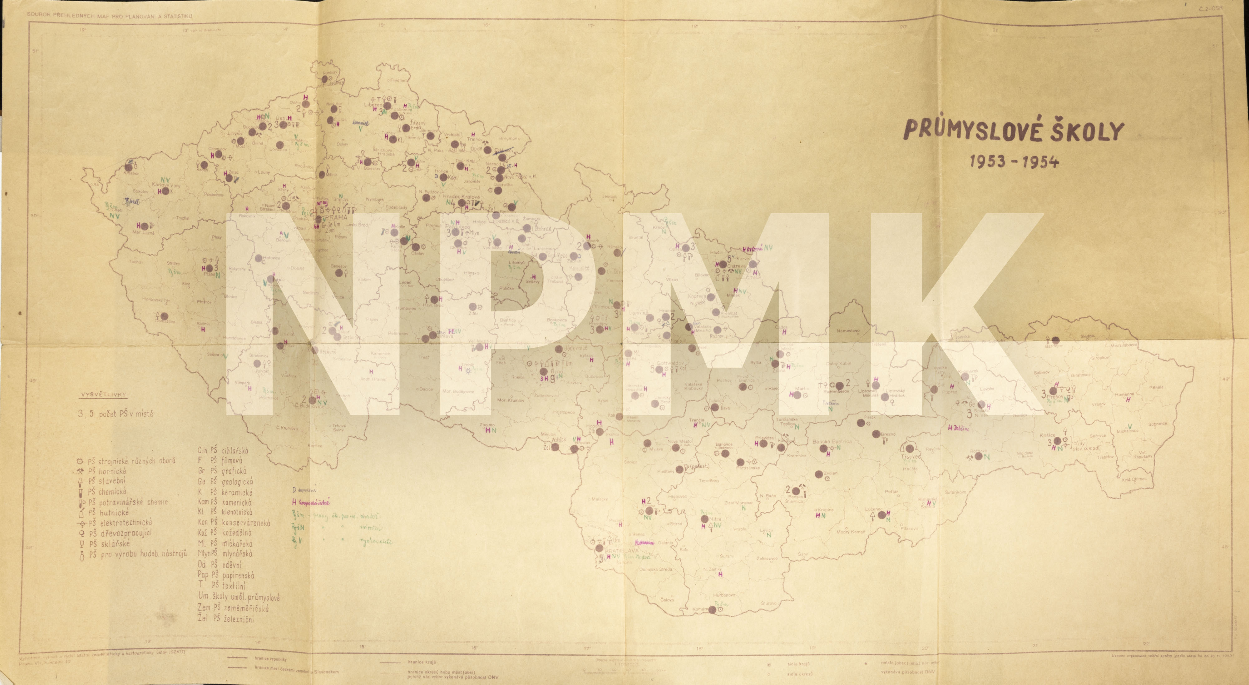Náhledový obrázek Průmyslové školy 1953-1954 - 1