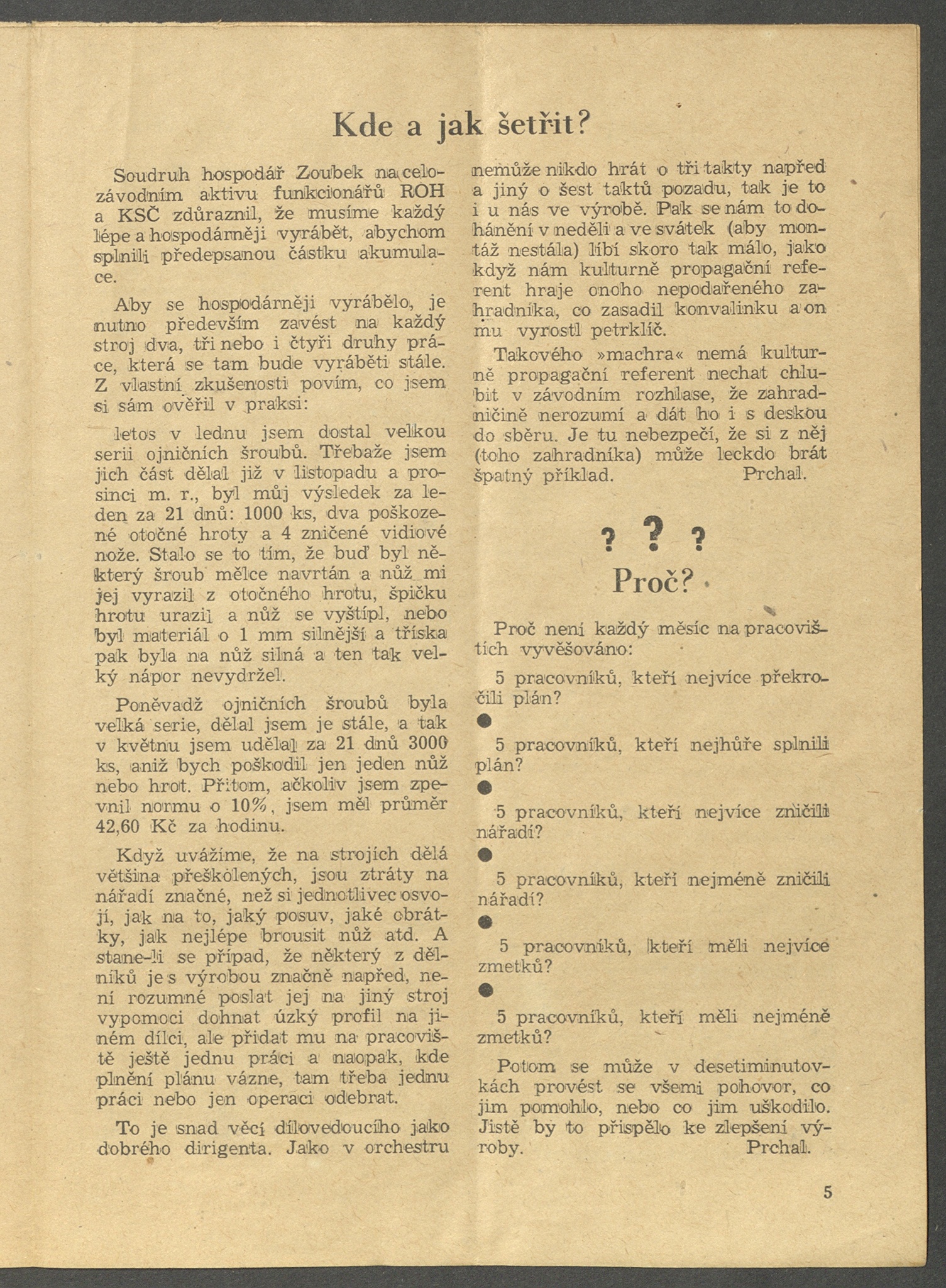 Náhledový obrázek Motor, rok 1952, číslo 1 - 5