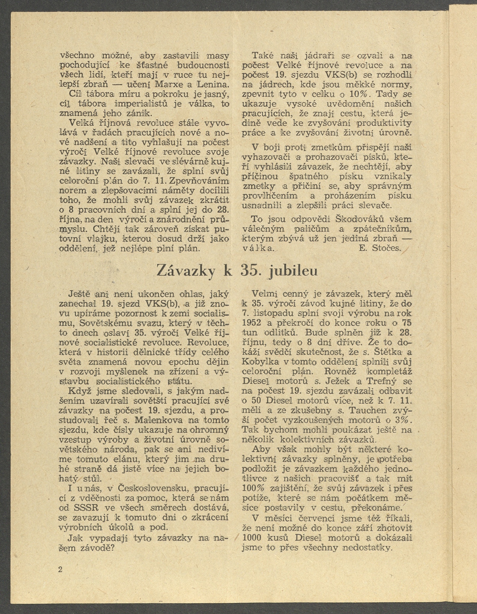 Náhledový obrázek Motor, rok 1952, číslo 4 - 2