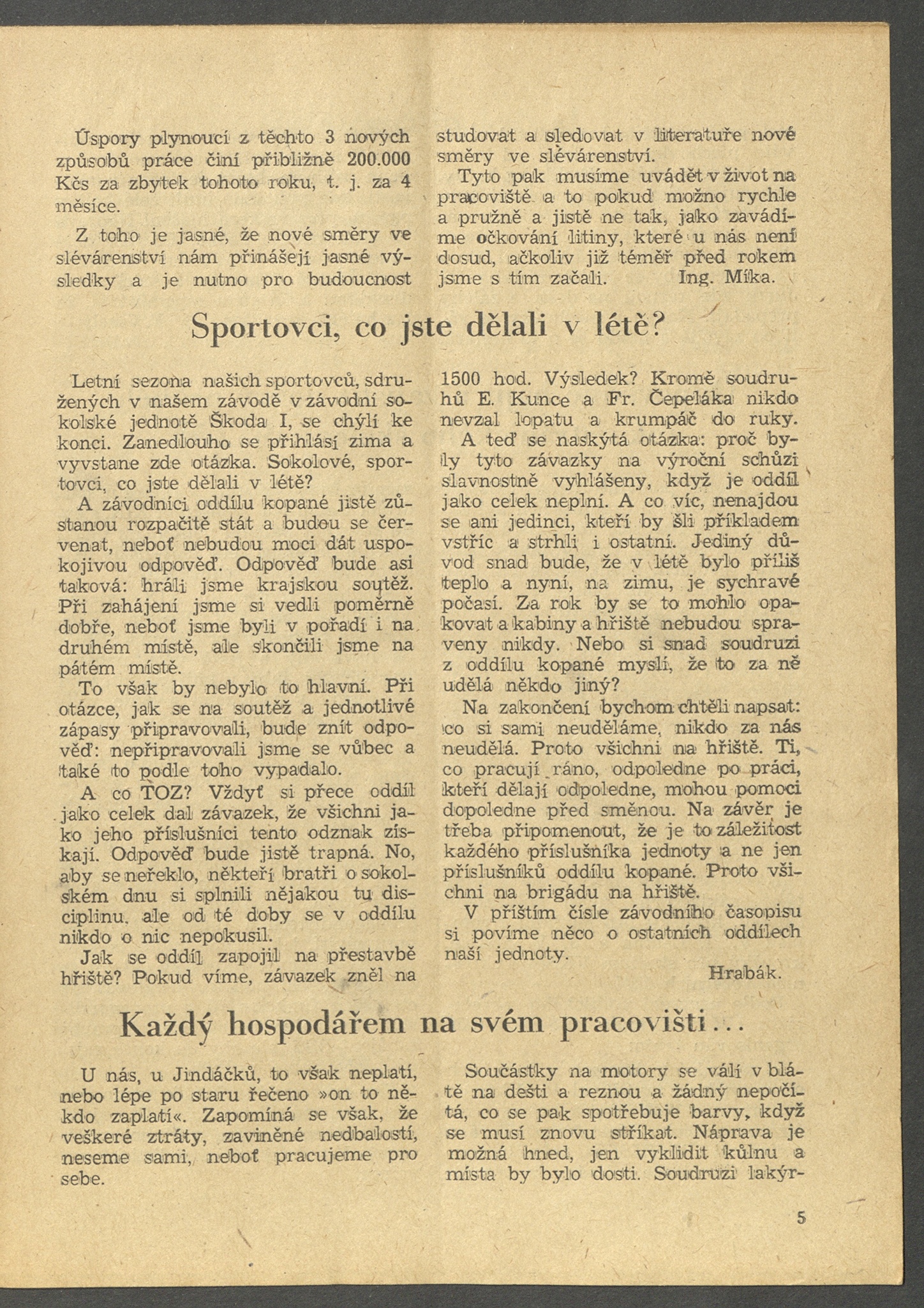 Náhledový obrázek Motor, rok 1952, číslo 4 - 5