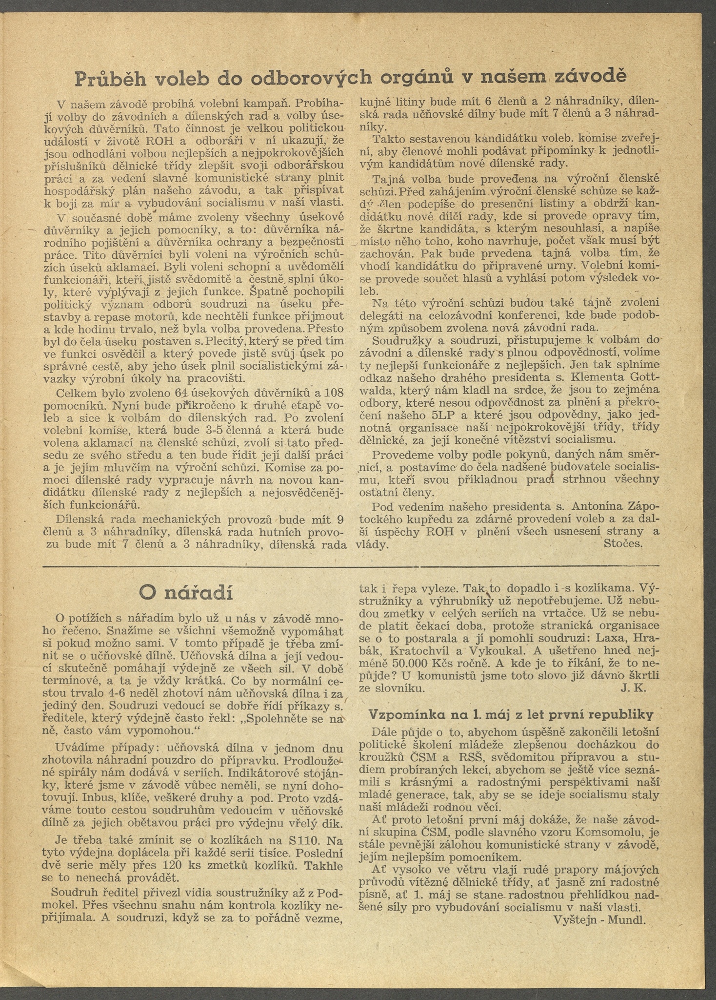 Náhledový obrázek Motor, rok 1953, číslo 4 - 3