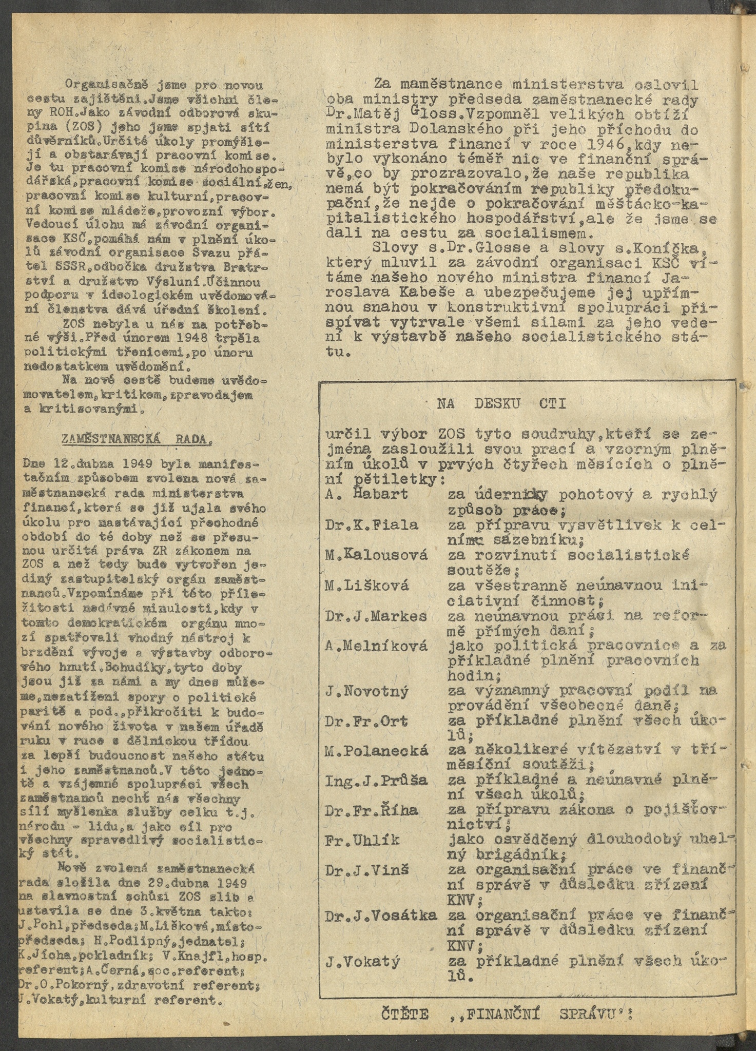 Náhledový obrázek Na nové cestě, rok 1949, číslo 1 - 2