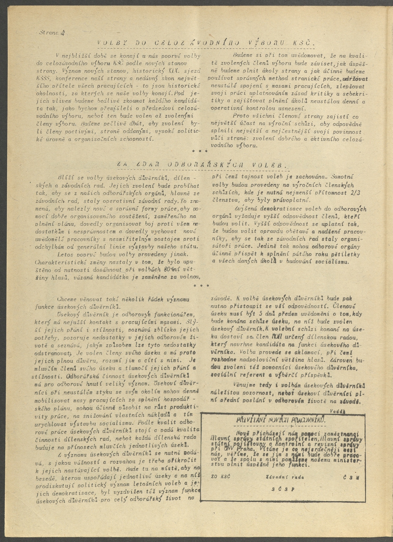 Náhledový obrázek Na nové cestě, rok 1953, číslo 3 - 4