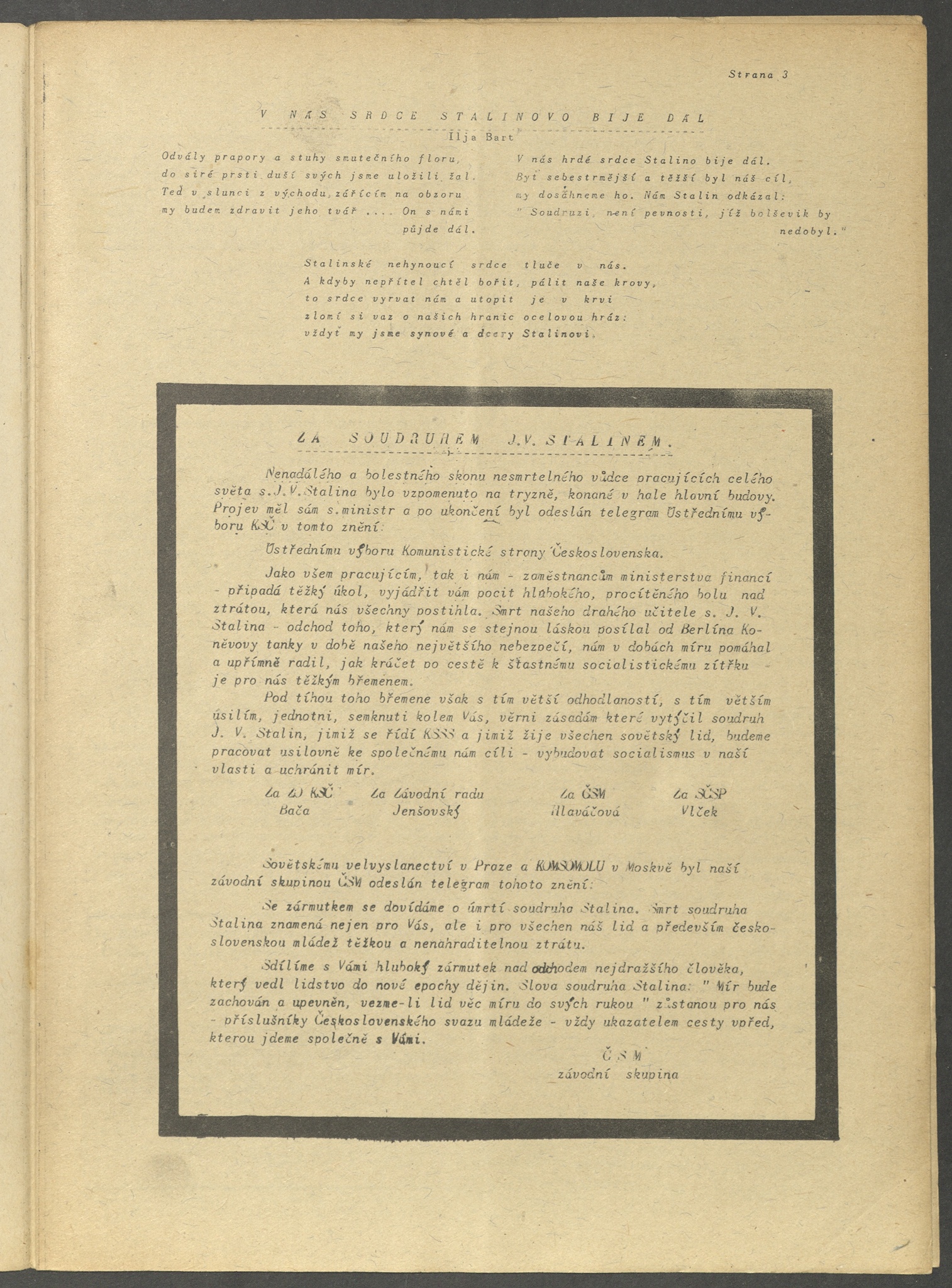 Náhledový obrázek Na nové cestě, rok 1953, číslo 3 - 3