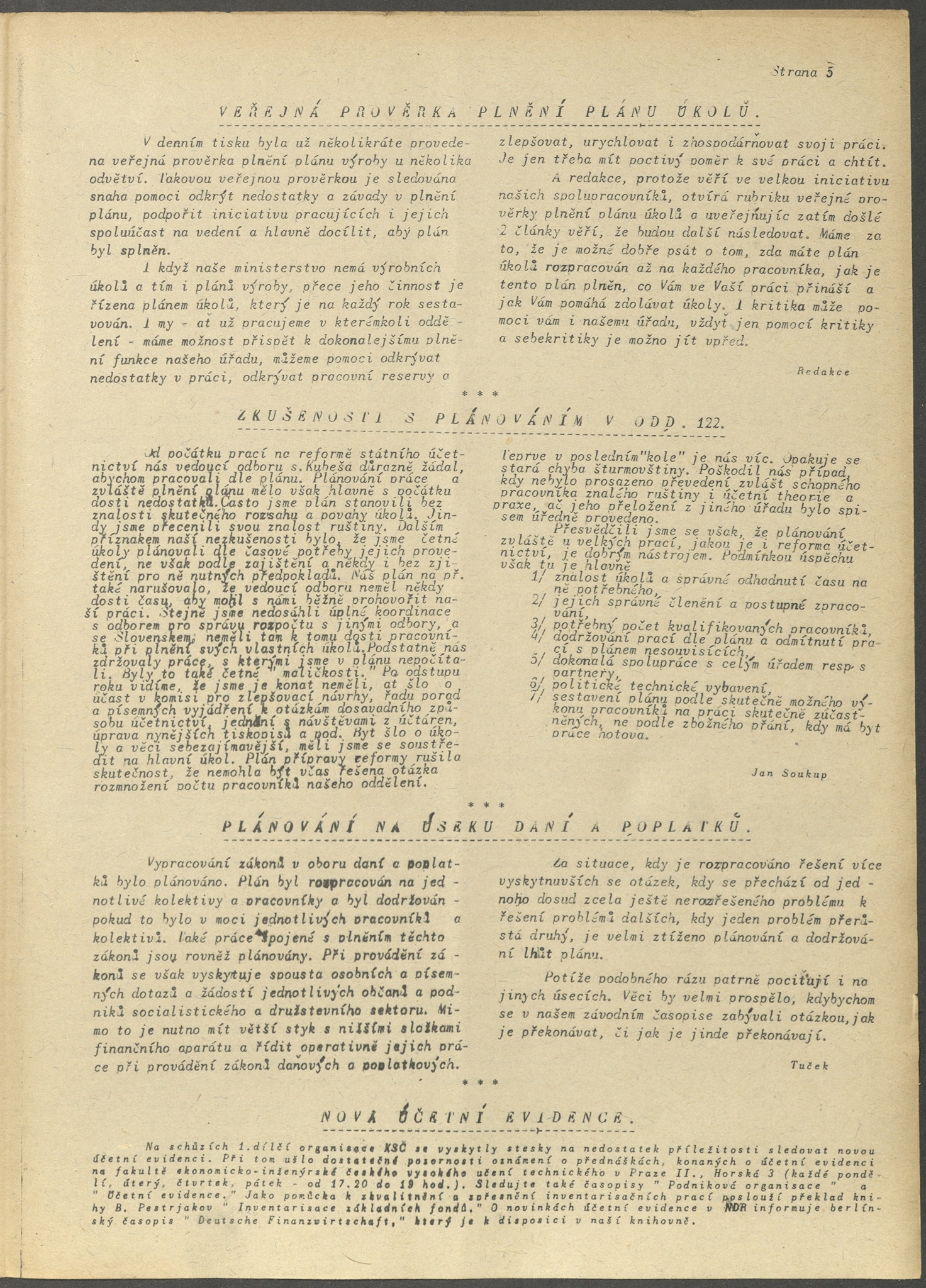 Náhledový obrázek Na nové cestě, rok 1953, číslo 3 - 5
