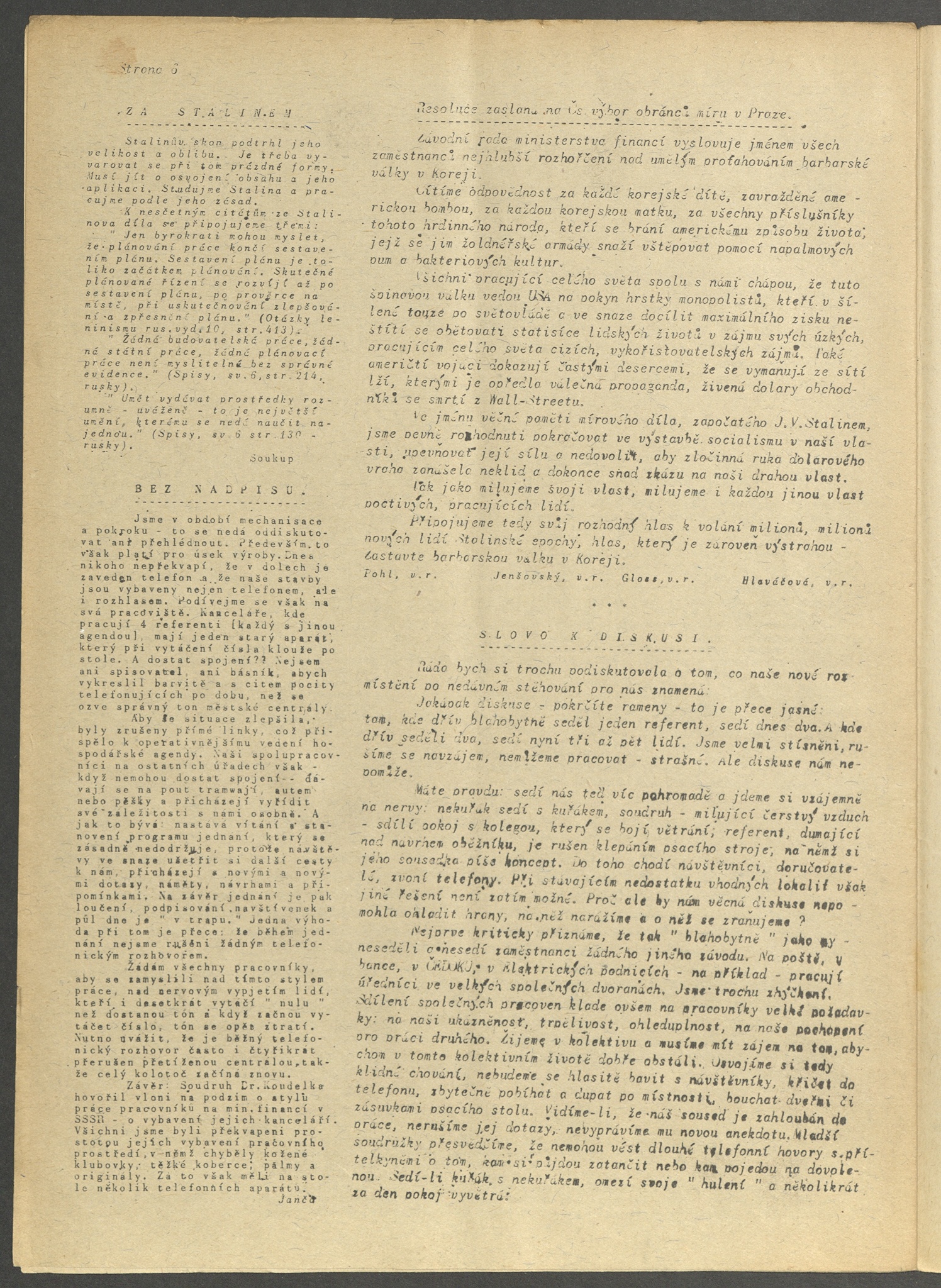 Náhledový obrázek Na nové cestě, rok 1953, číslo 3 - 6