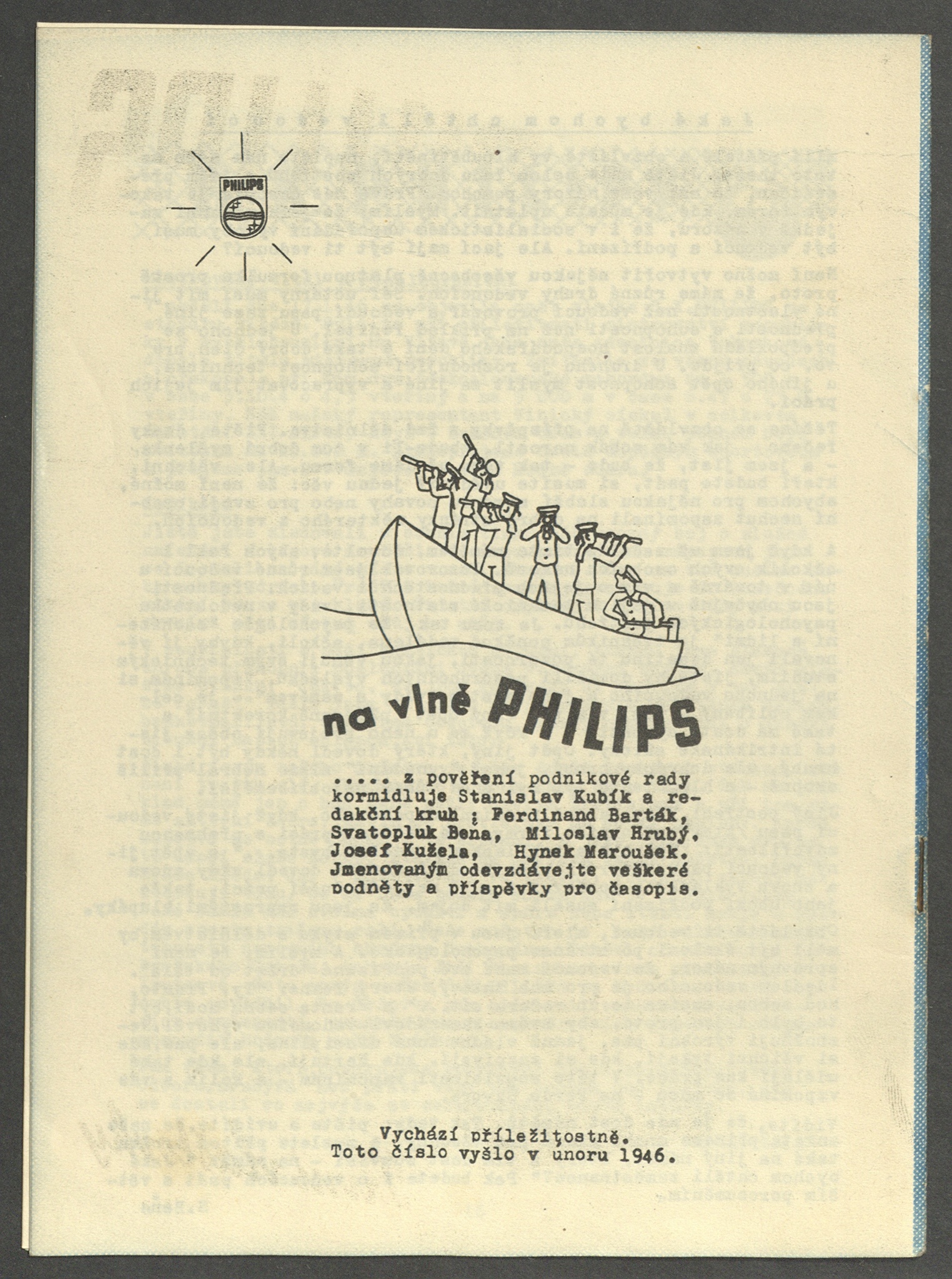 Náhledový obrázek Na vlně Philips, rok 1946, číslo 3 - 20