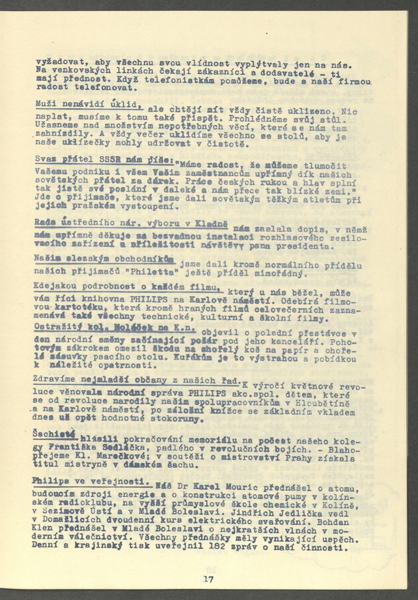 Náhledový obrázek Na vlně Philips, rok 1946, číslo 5 - 19