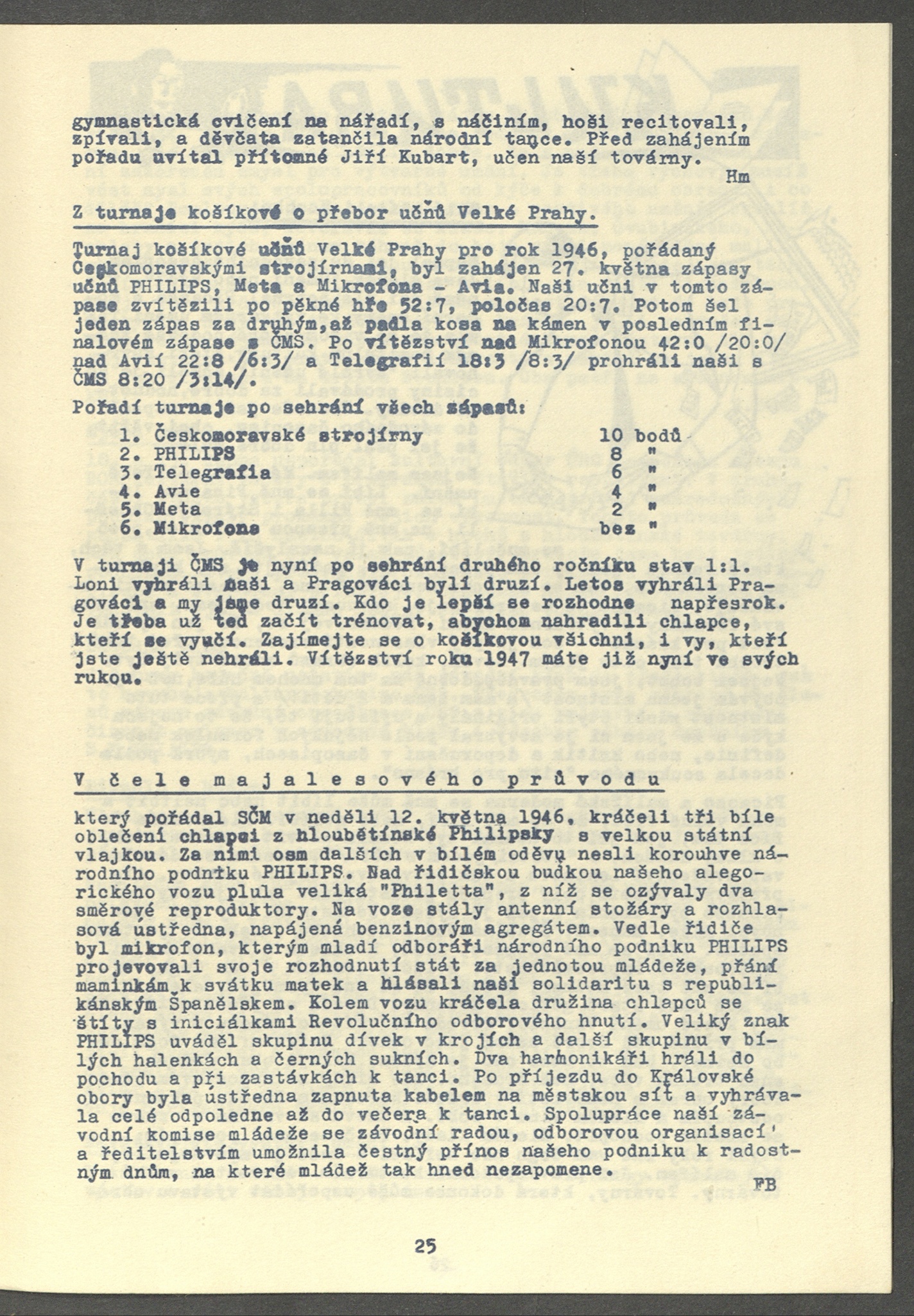 Náhledový obrázek Na vlně Philips, rok 1946, číslo 5 - 27