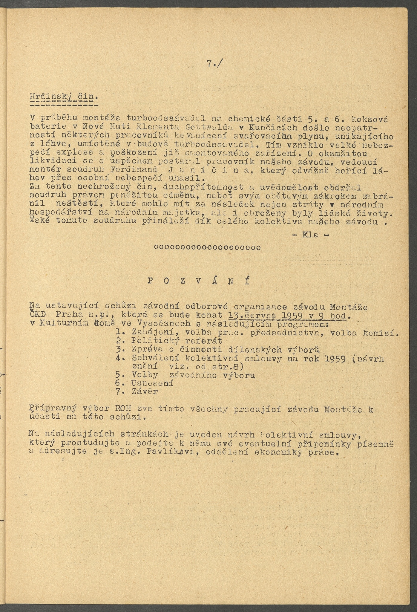 Náhledový obrázek Montážník, rok 1959, číslo 1 - 9