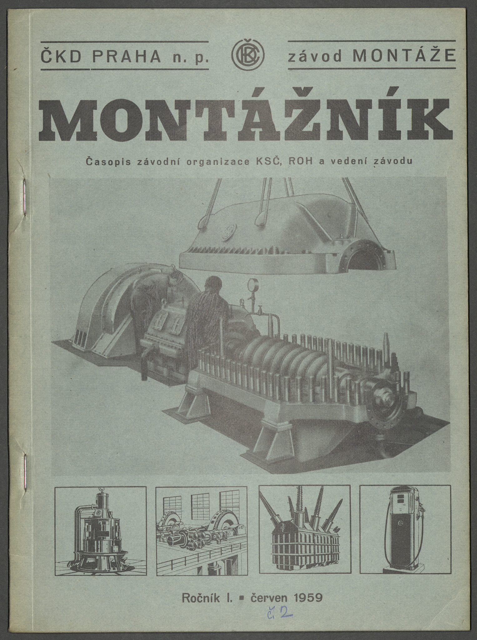 Náhledový obrázek Montážník, rok 1959, číslo 2 - 1