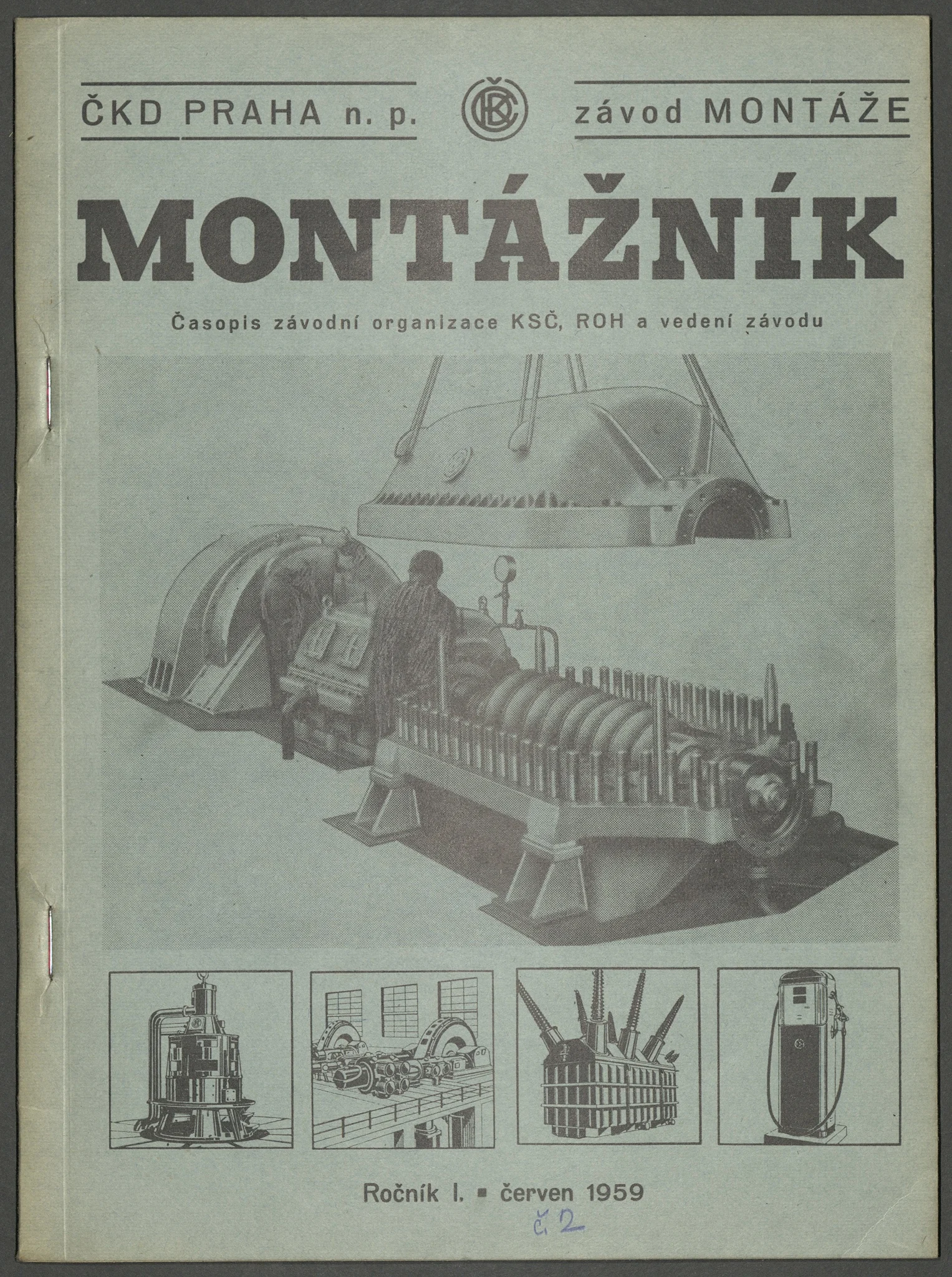 Náhledový obrázek předmětu Montážník, rok 1959, číslo 2