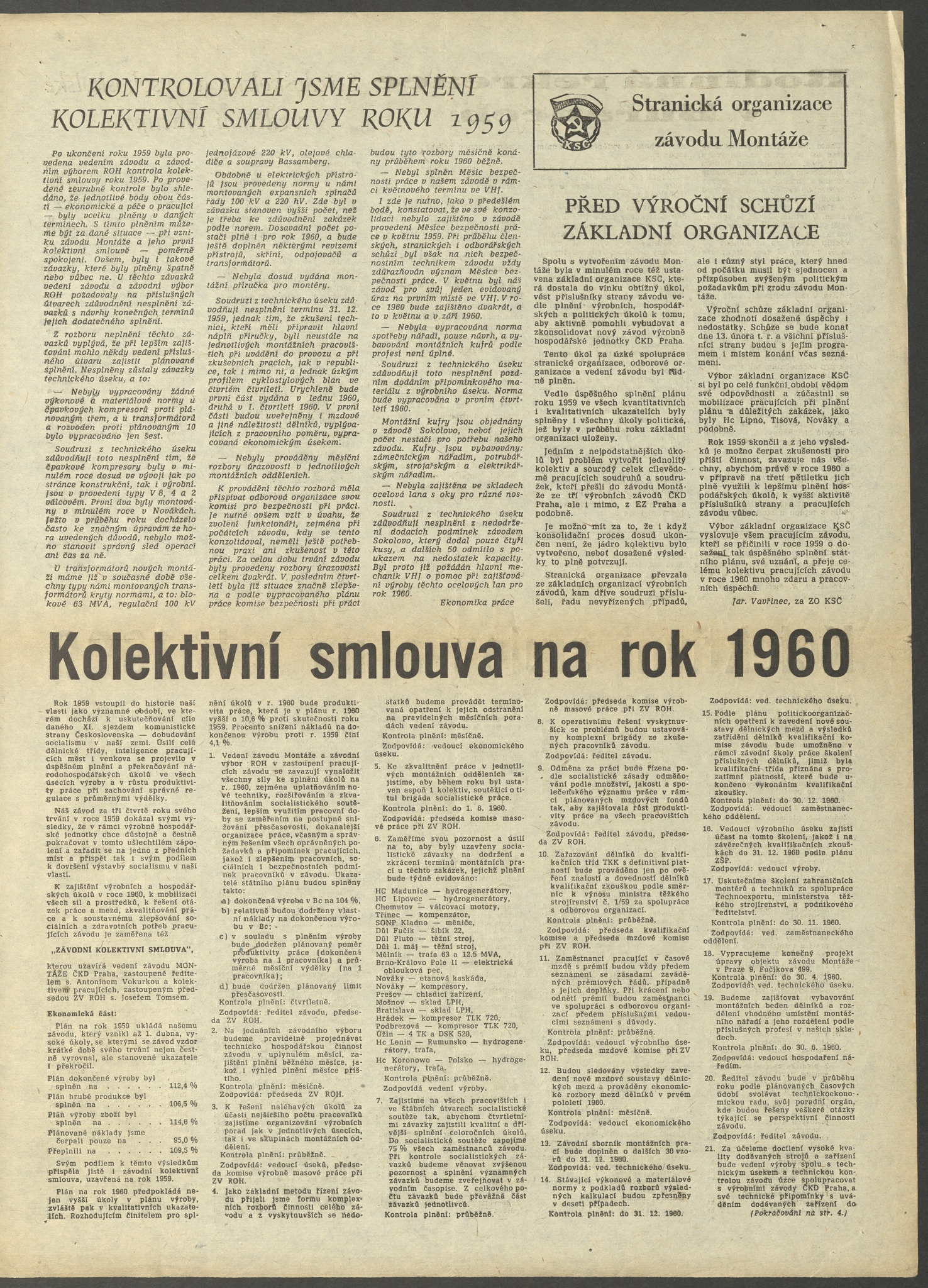Náhledový obrázek Montážník, rok 1960, číslo 1 - 3
