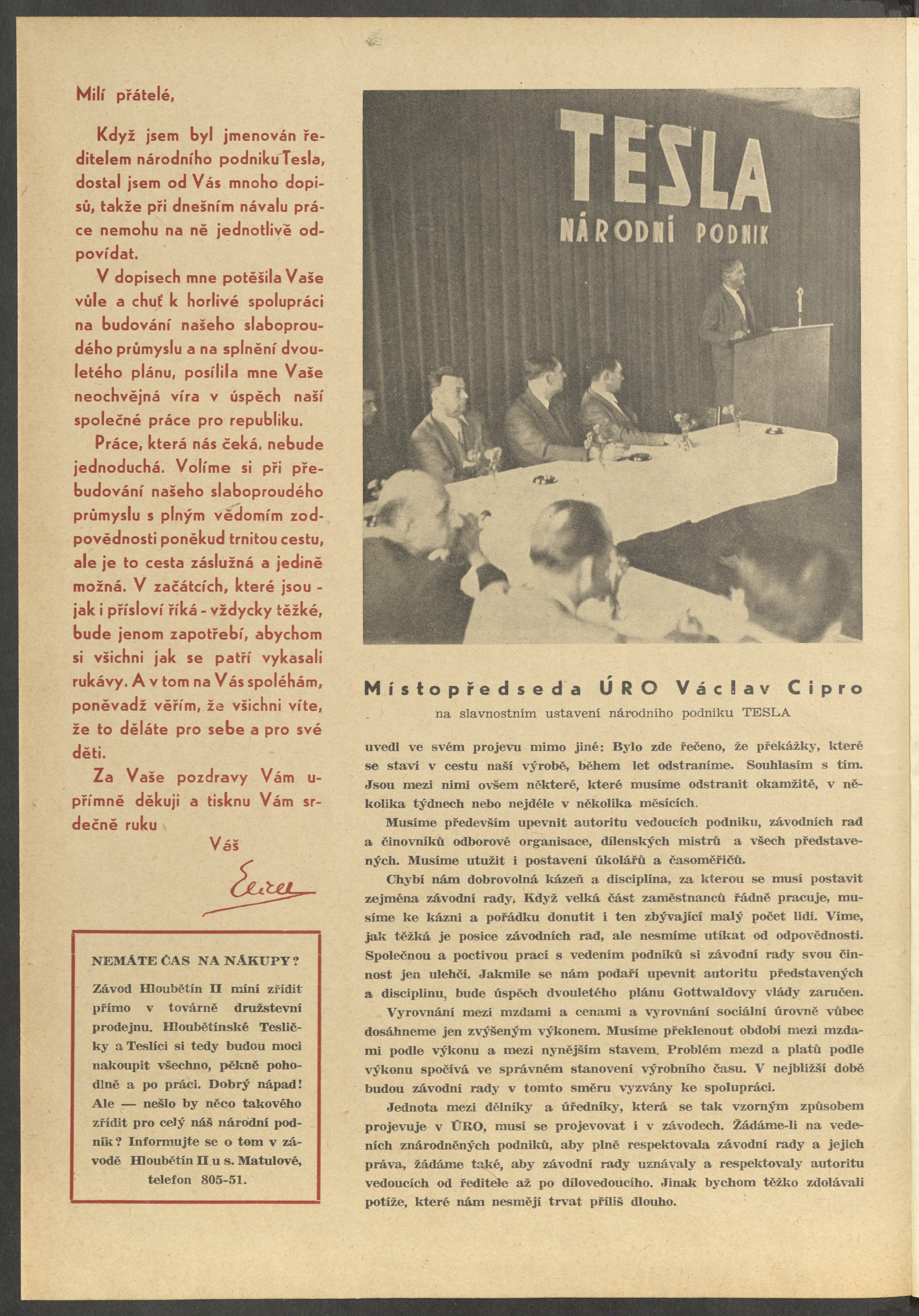 Náhledový obrázek Na vlně Tesla, rok 1946/1948, číslo 1 - 2