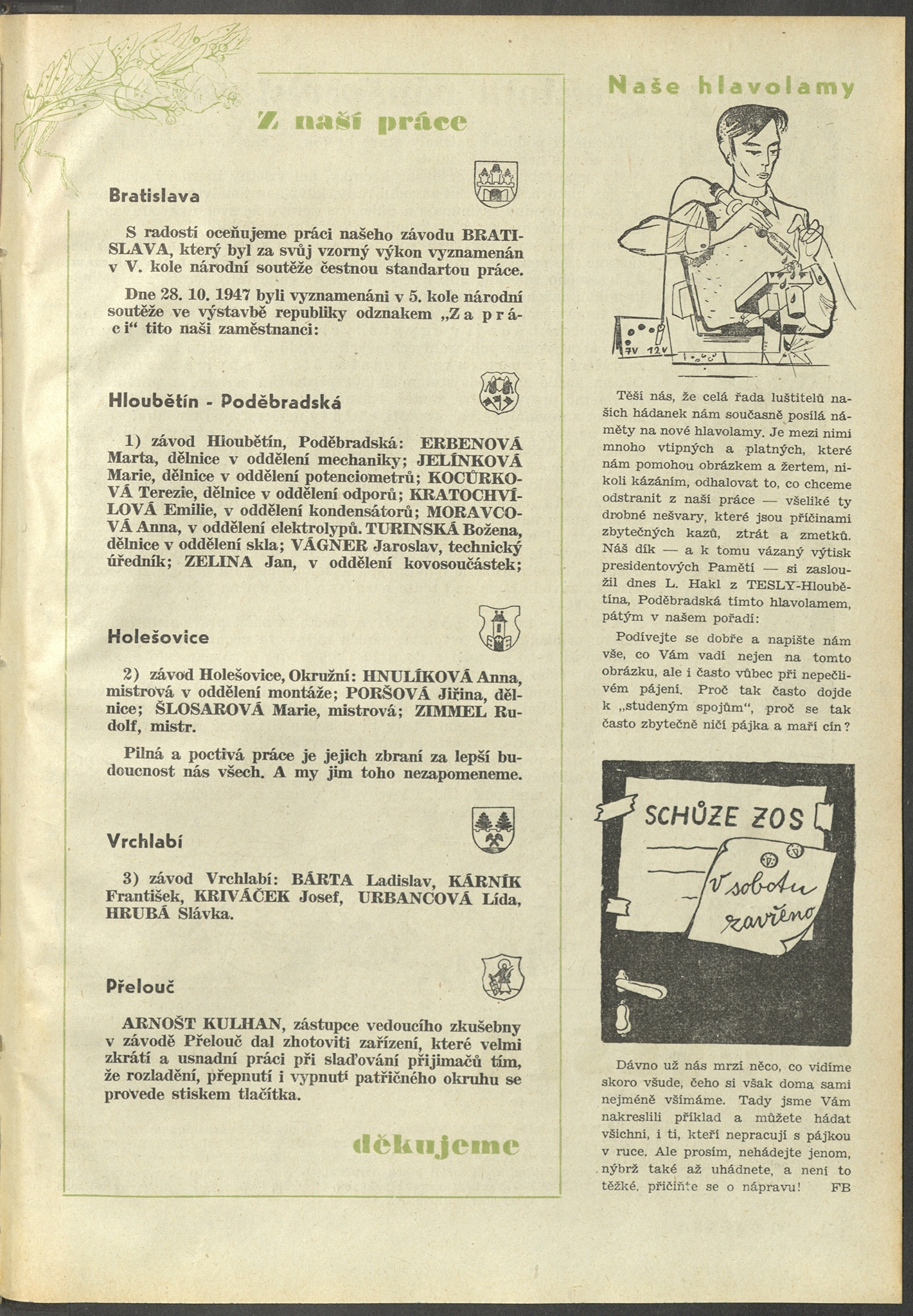 Náhledový obrázek Na vlně Tesla, rok 1946/1948, číslo 8-9 - 14