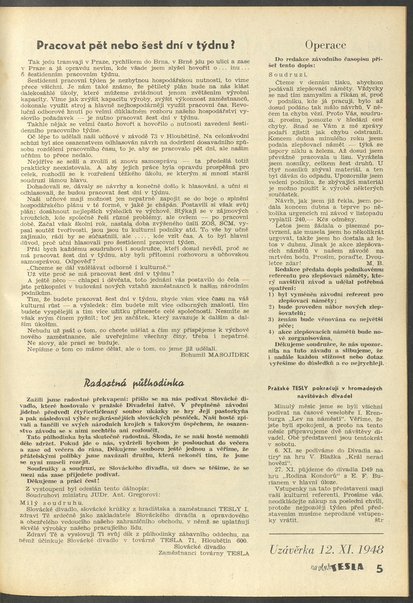 Náhledový obrázek Na vlně Tesla, rok 1947/1948, číslo 8 - 5