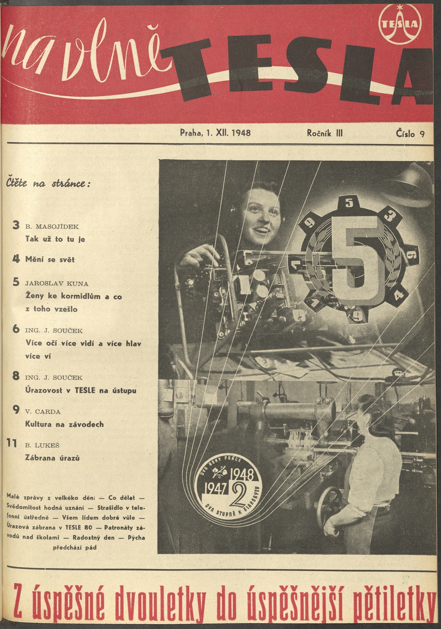 Náhledový obrázek Na vlně Tesla, rok 1947/1948, číslo 9 - 1