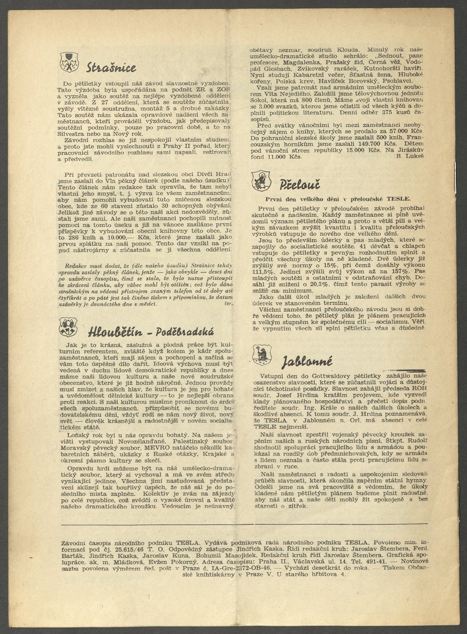 Náhledový obrázek Na vlně Tesla, rok 1949, číslo 1 - 12