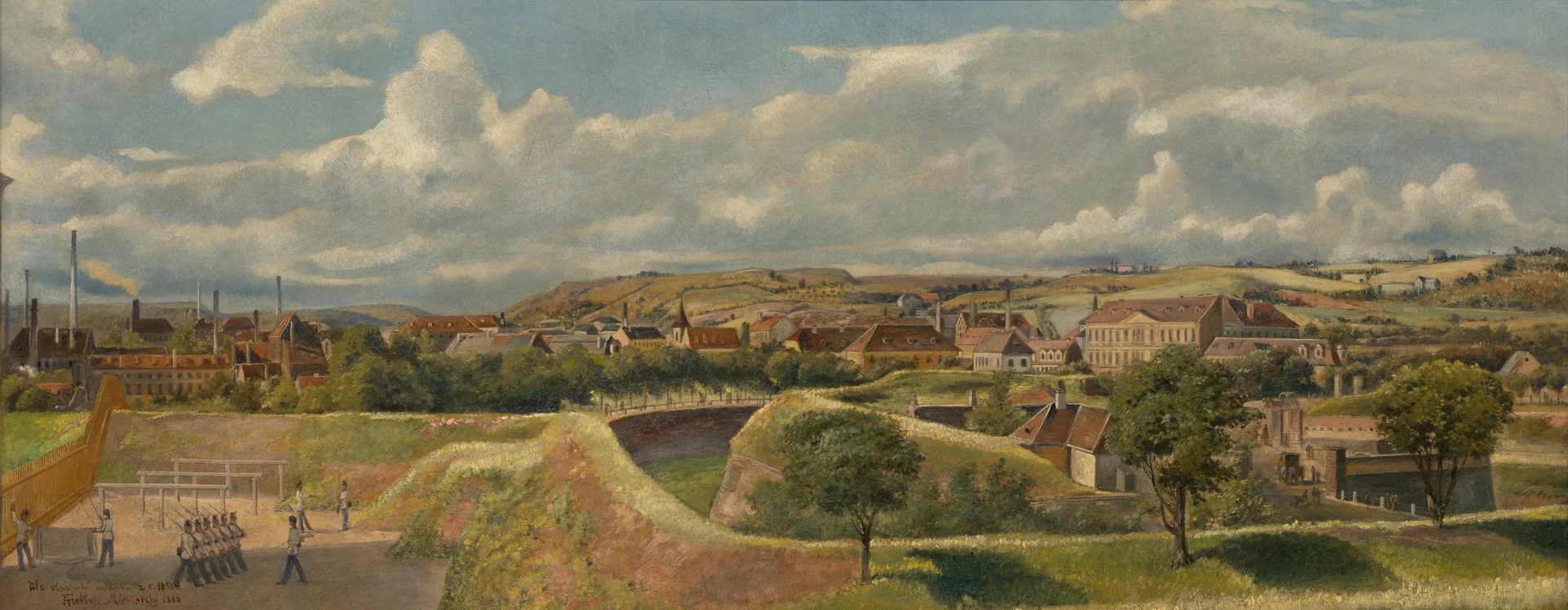 Náhledový obrázek předmětu Pohled na Smíchov roku 1855