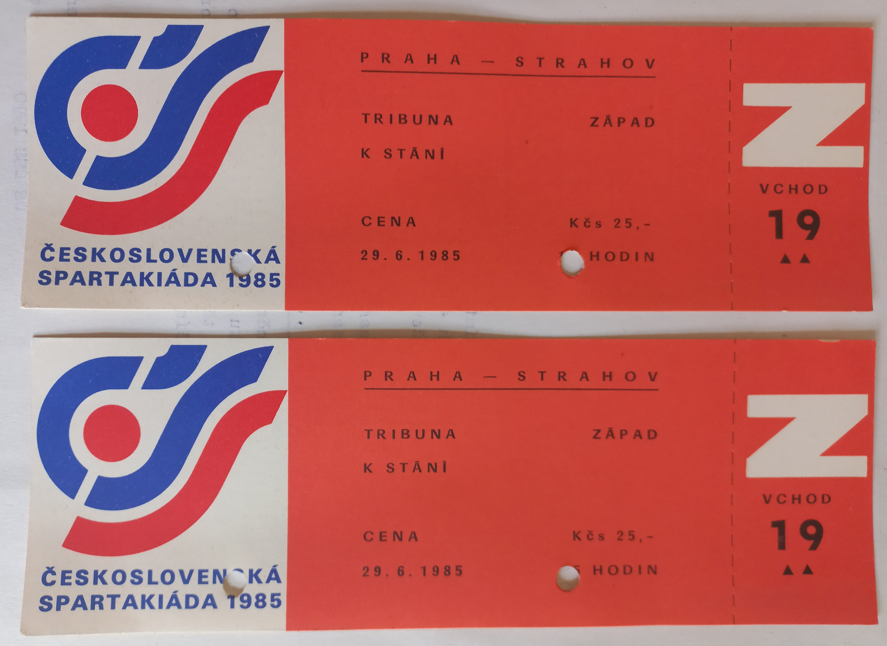 Náhledový obrázek Vstupenky ČSS 1985 - 1
