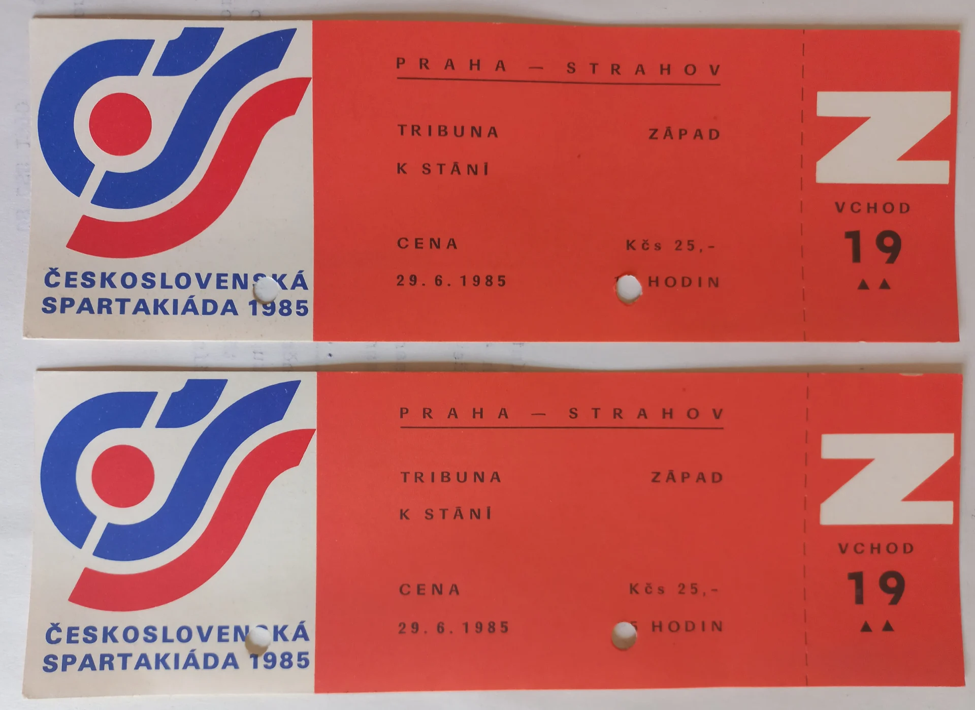 Náhledový obrázek předmětu Vstupenky ČSS 1985