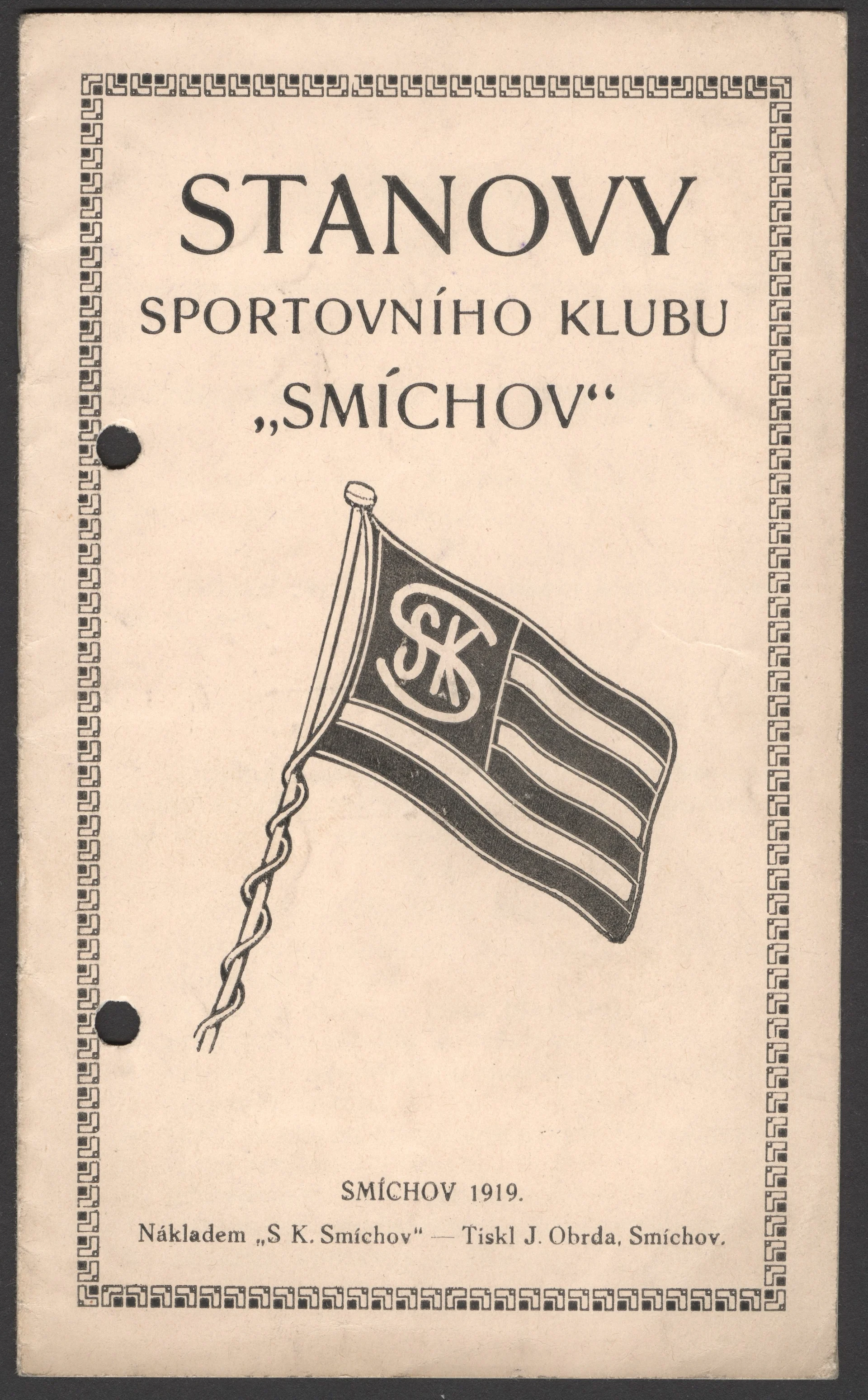 Náhledový obrázek předmětu S. K. Smíchov. Stanovy
