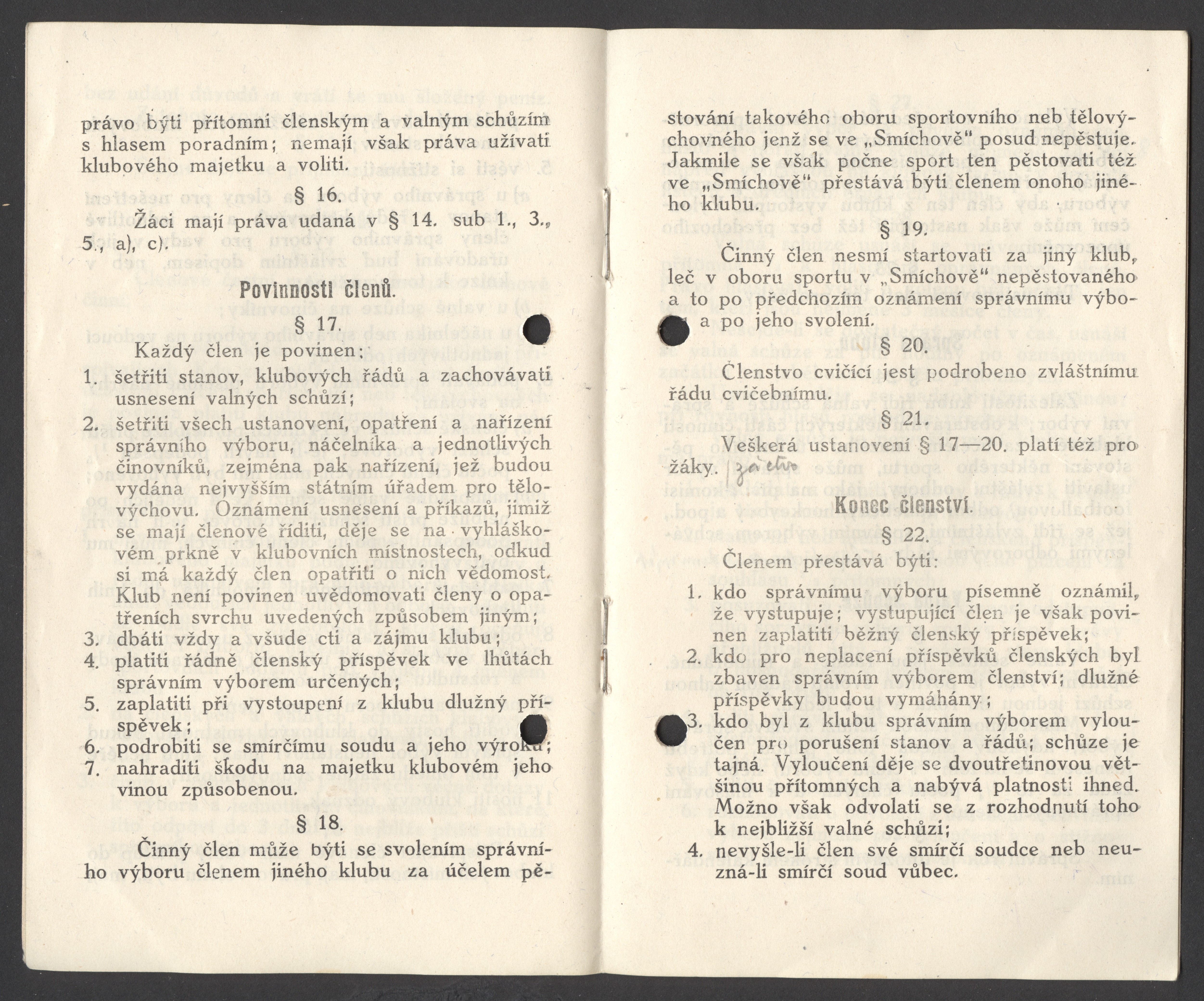Náhledový obrázek S. K. Smíchov. Stanovy - 3