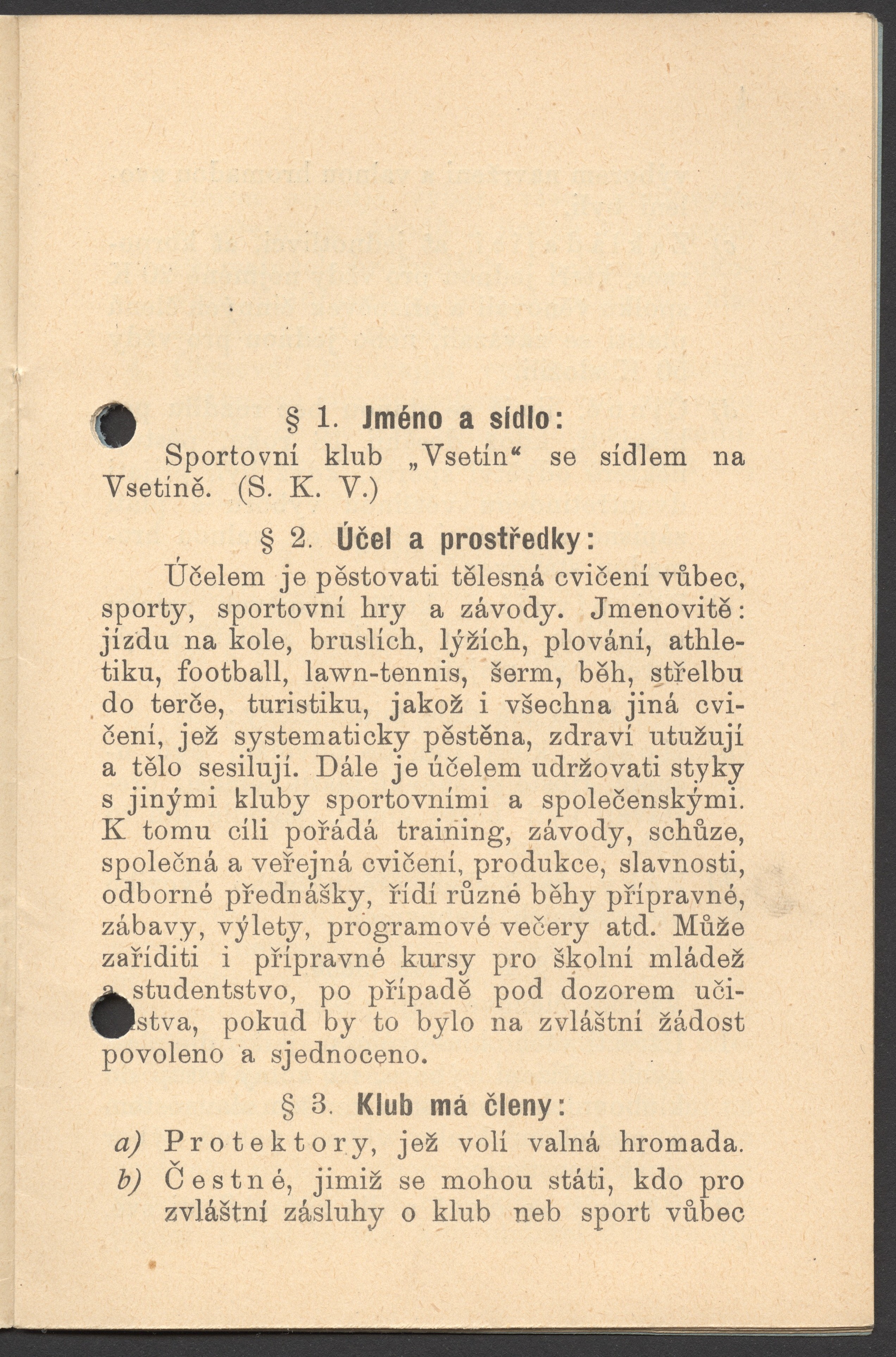 Náhledový obrázek S. K. Vsetín. Stanovy - 2