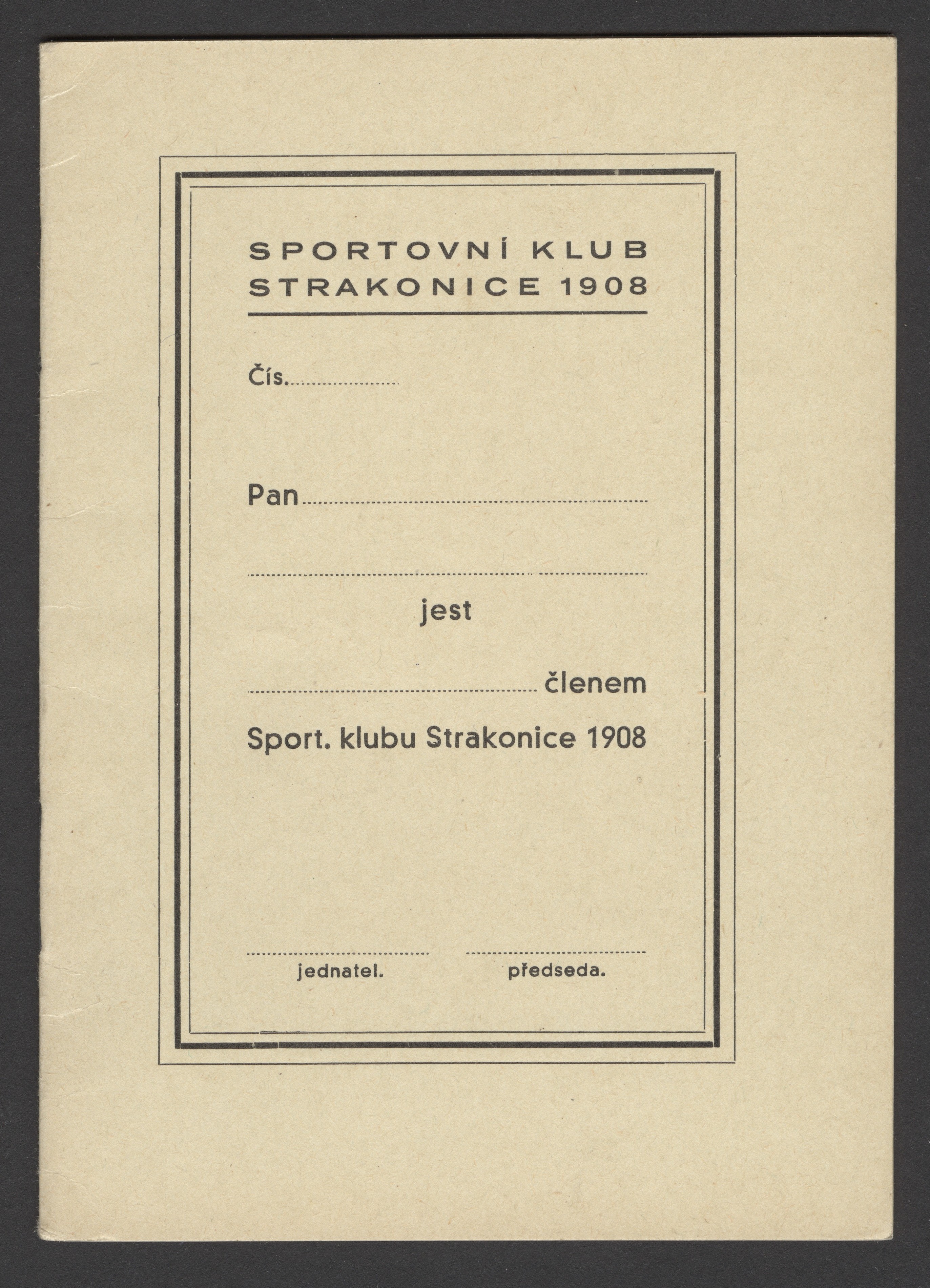 Náhledový obrázek S. K. Strakonice 1908. Stanovy - 1