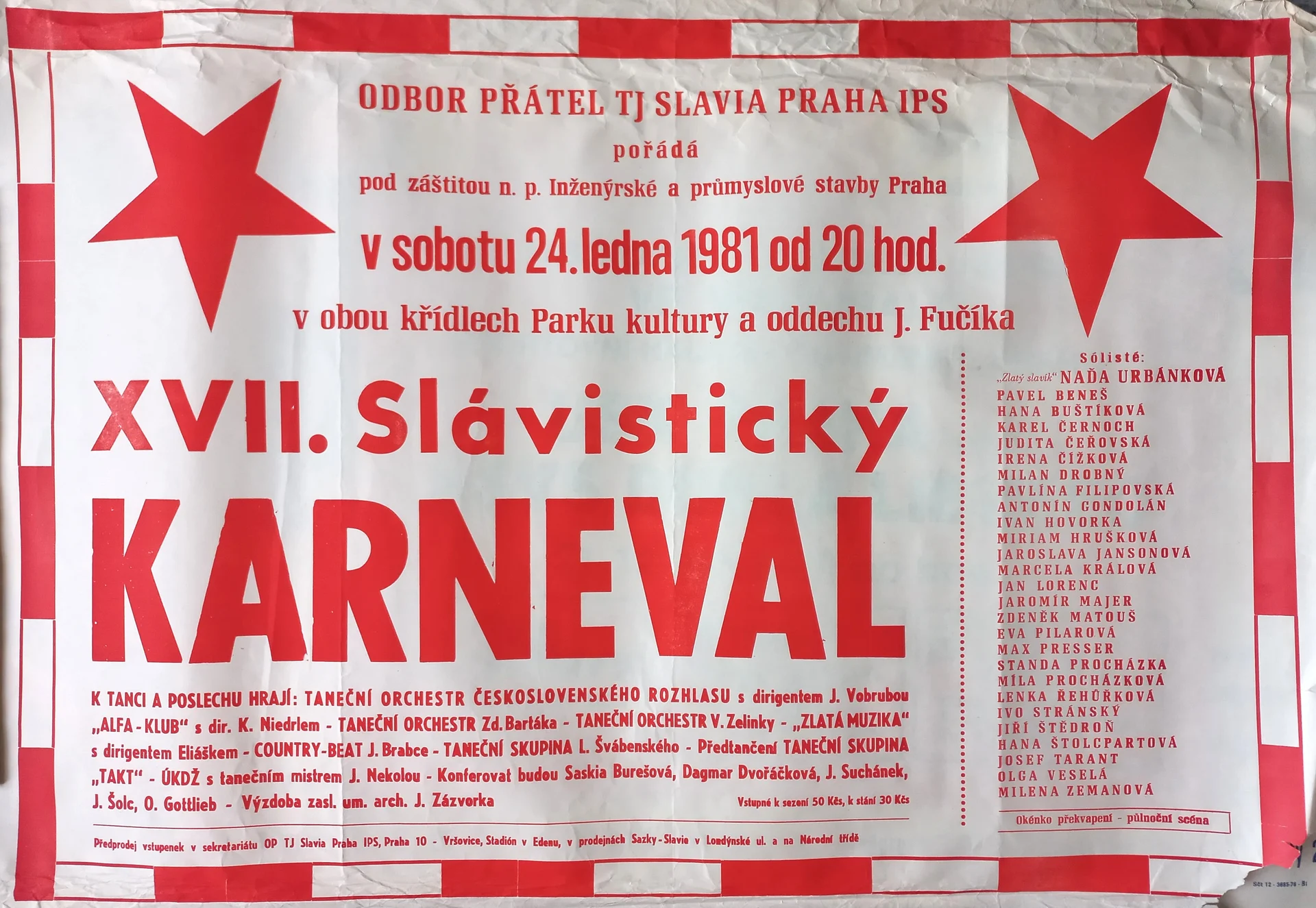 Náhledový obrázek předmětu TJ Slavia Praha. XVII. Slávistický karneval