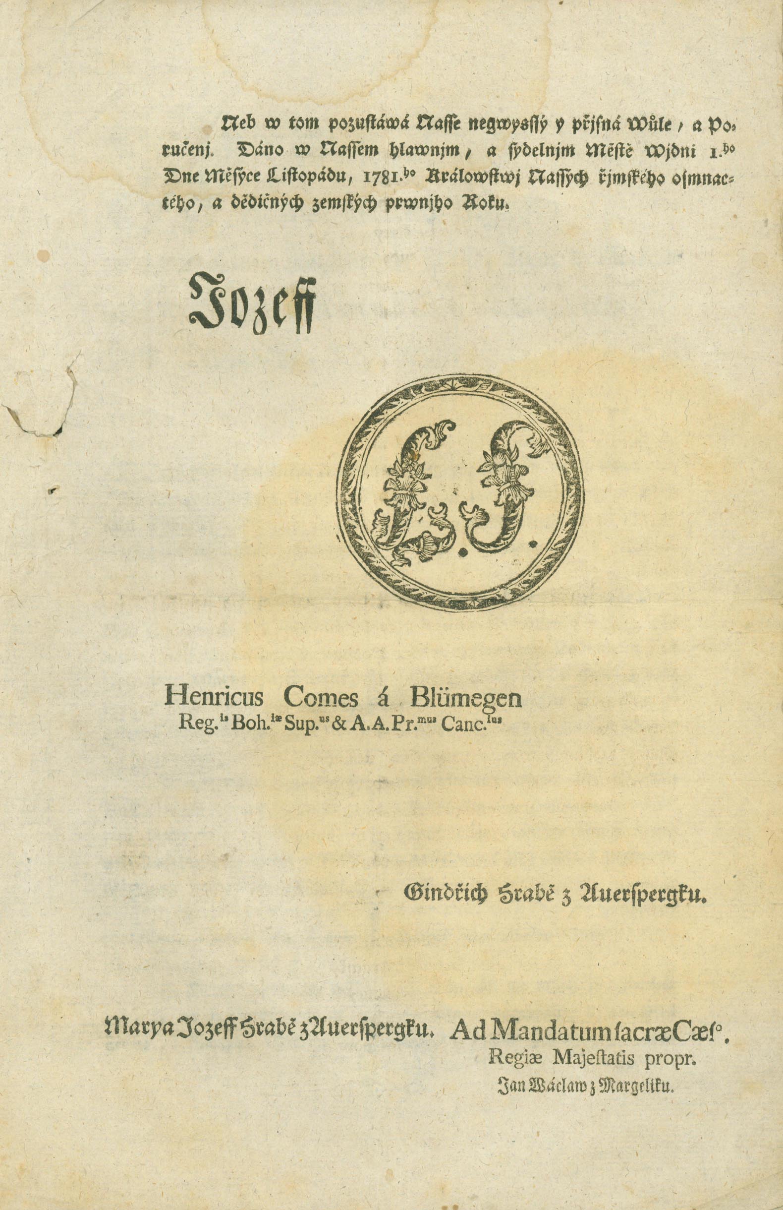 Náhledový obrázek Patent o zrušení nevolnictví - 2