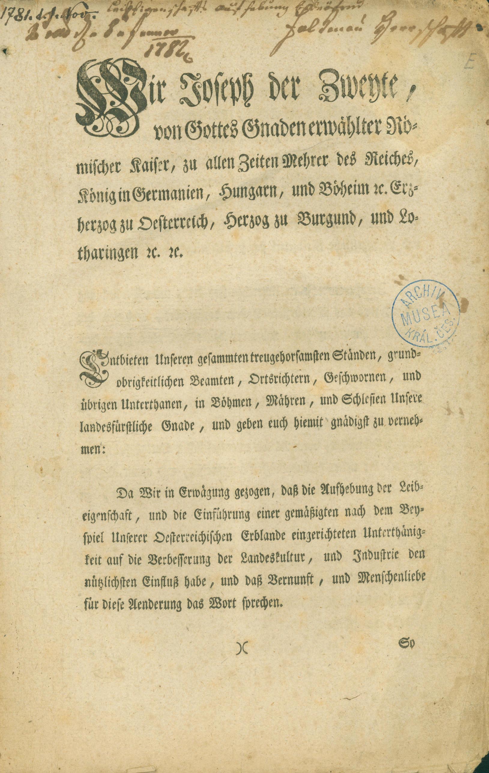 Náhledový obrázek Patent o zrušení nevolnictví - 4