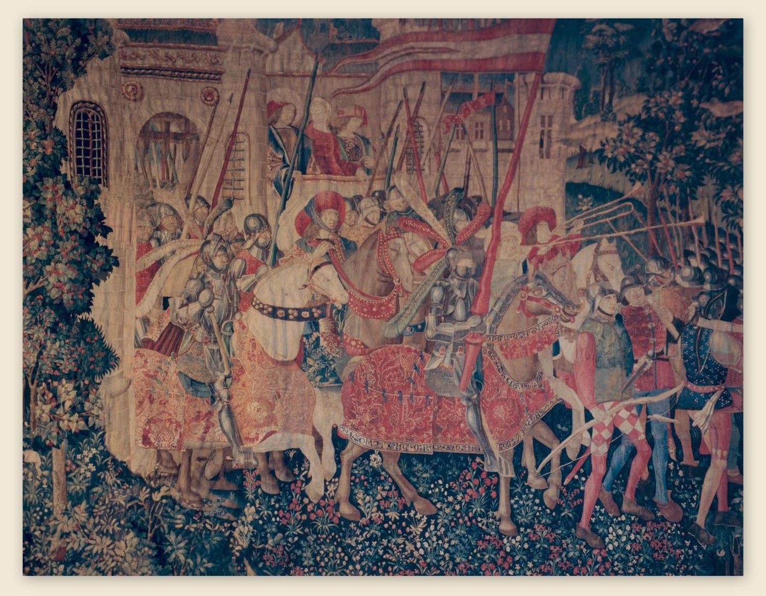 Náhledový obrázek Historická tapiserie, Válečná výprava - 1
