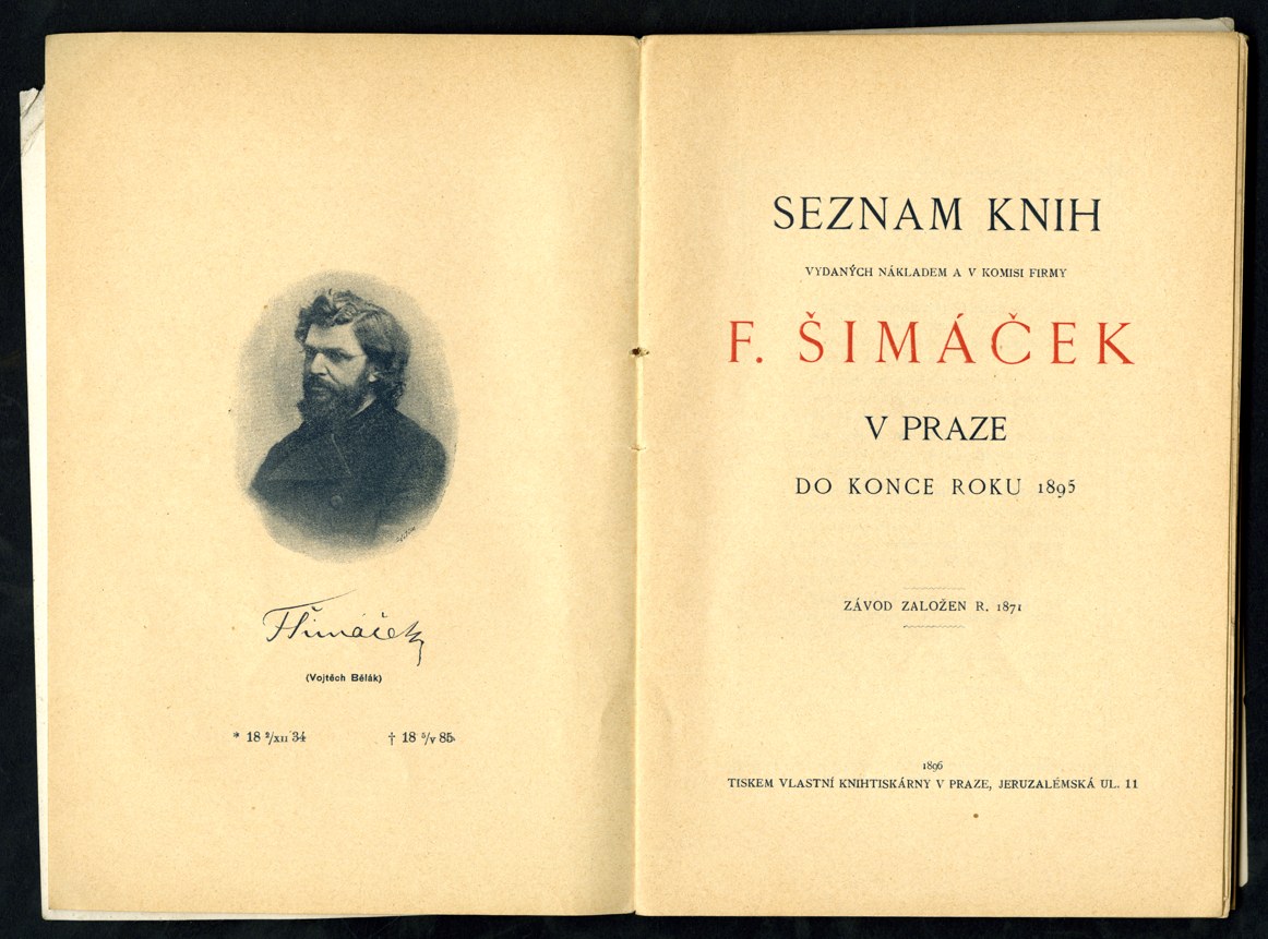 Náhledový obrázek Knižní katalog nakladatelství F. Šimáček - 5