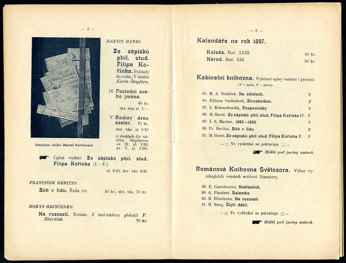 Náhledový obrázek Dodatkový knižní katalog nakladatelství F. Šimáček - 5