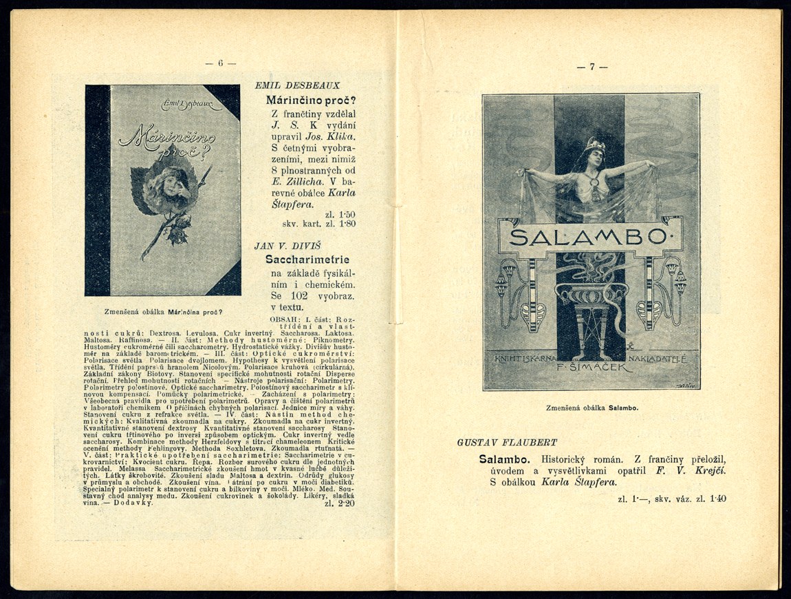 Náhledový obrázek Dodatkový knižní katalog nakladatelství F. Šimáček - 4