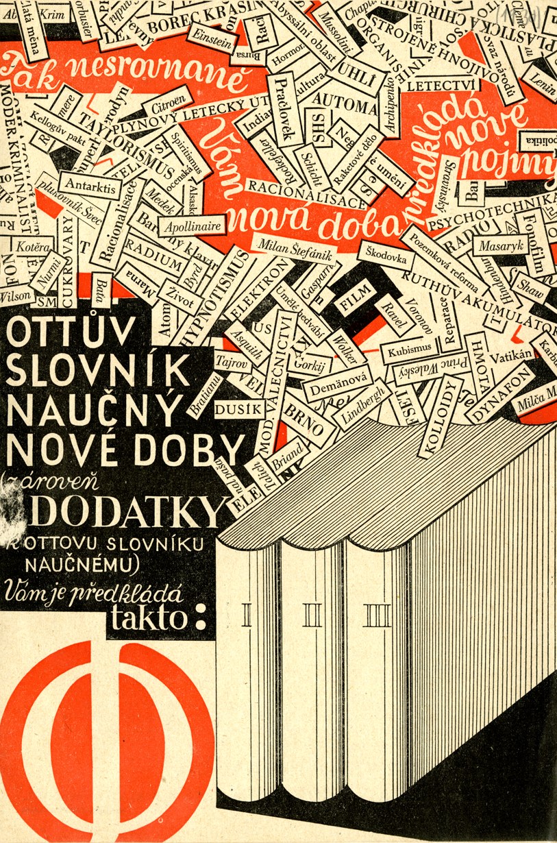 Náhledový obrázek Reklamní prospekt na Ottův Slovník naučný nové doby nakladatelství J. Otto - 1