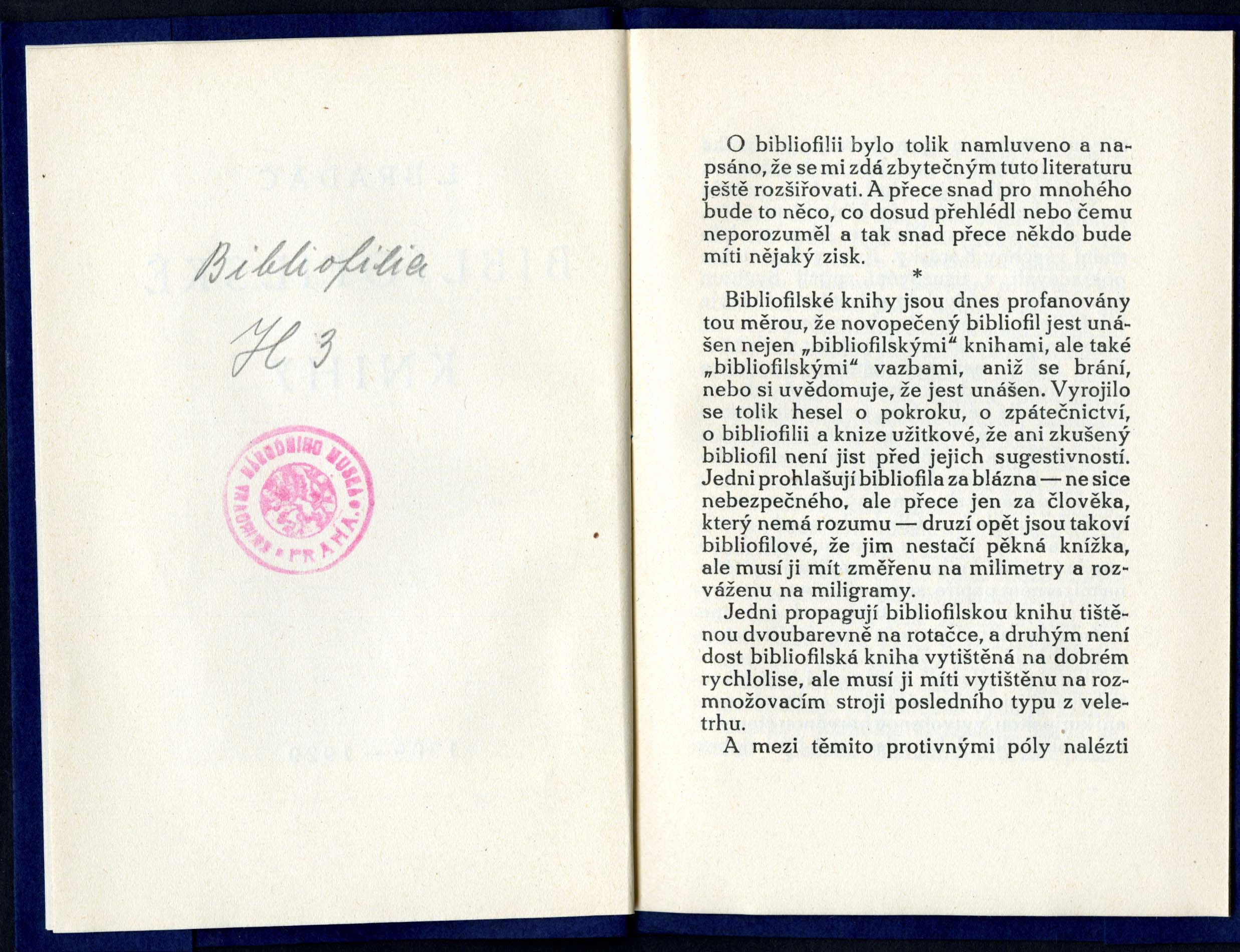 Náhledový obrázek Ludvík Bradáč, Bibliofilské knihy. 1909 – 1929, Praha, L. Bradáč 1929 - 4