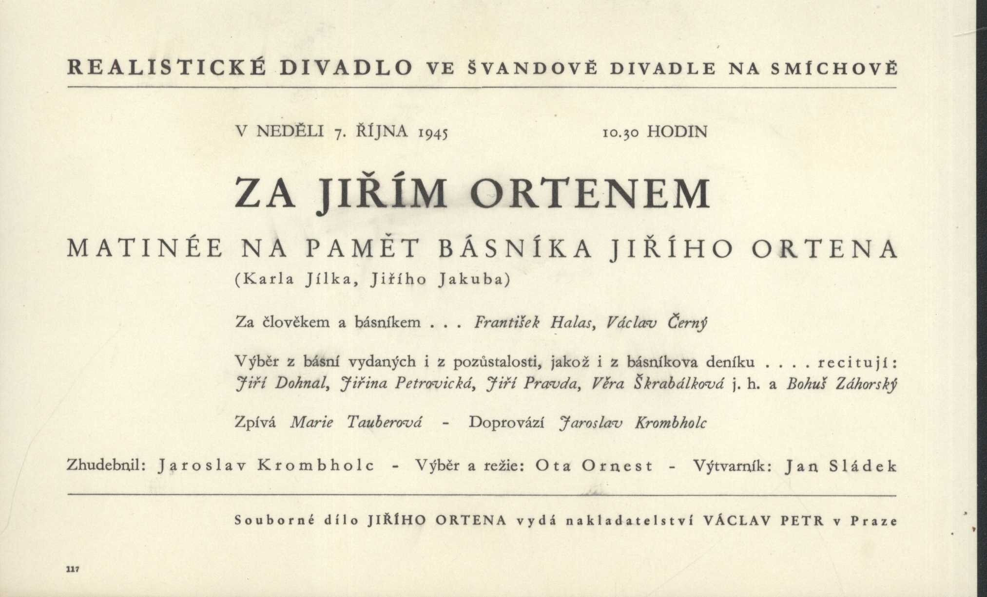 Náhledový obrázek Za Jiřím Ortenem - 2