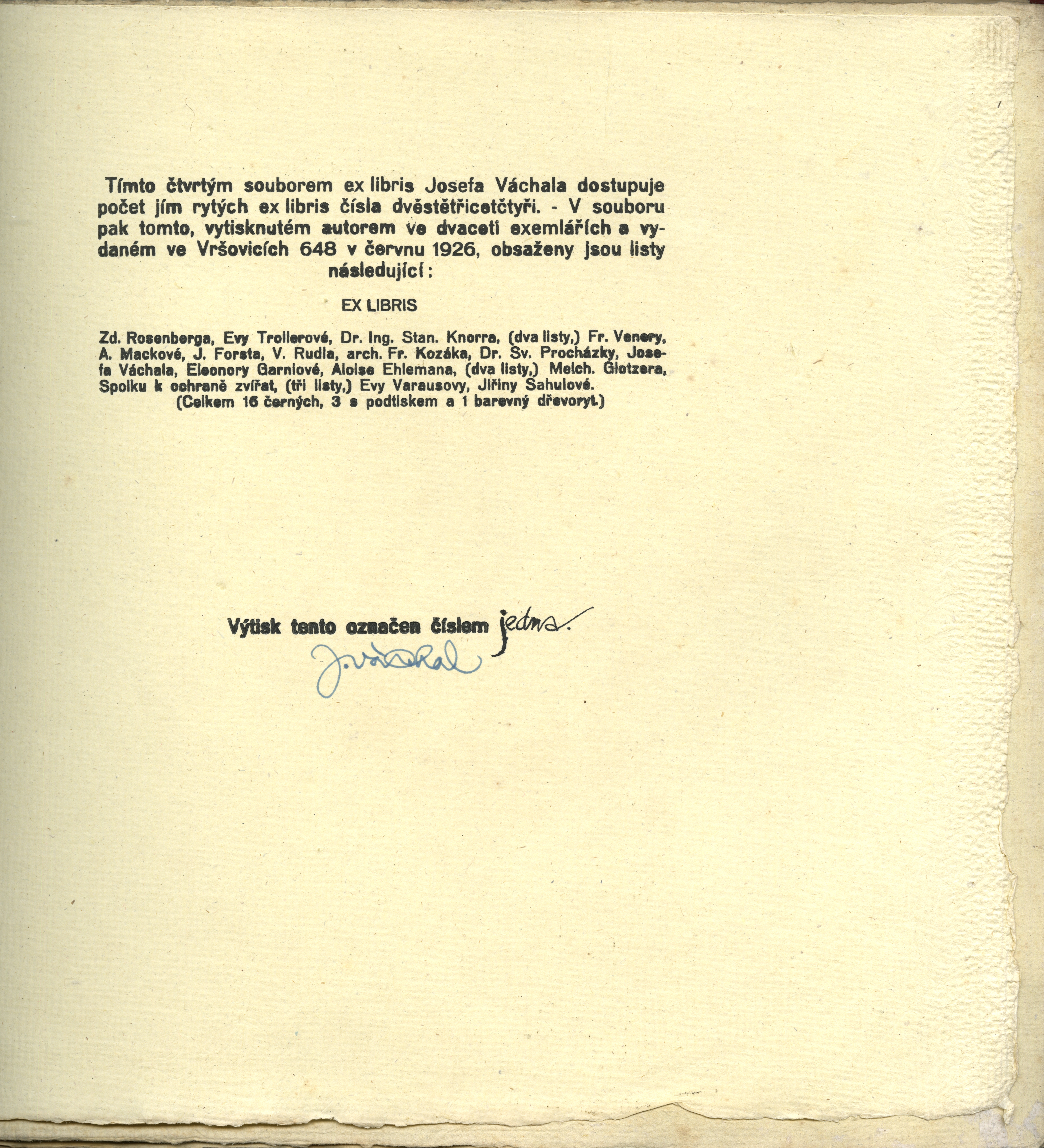 Náhledový obrázek 20 Exlibris Josefa Váchala 03 - 1