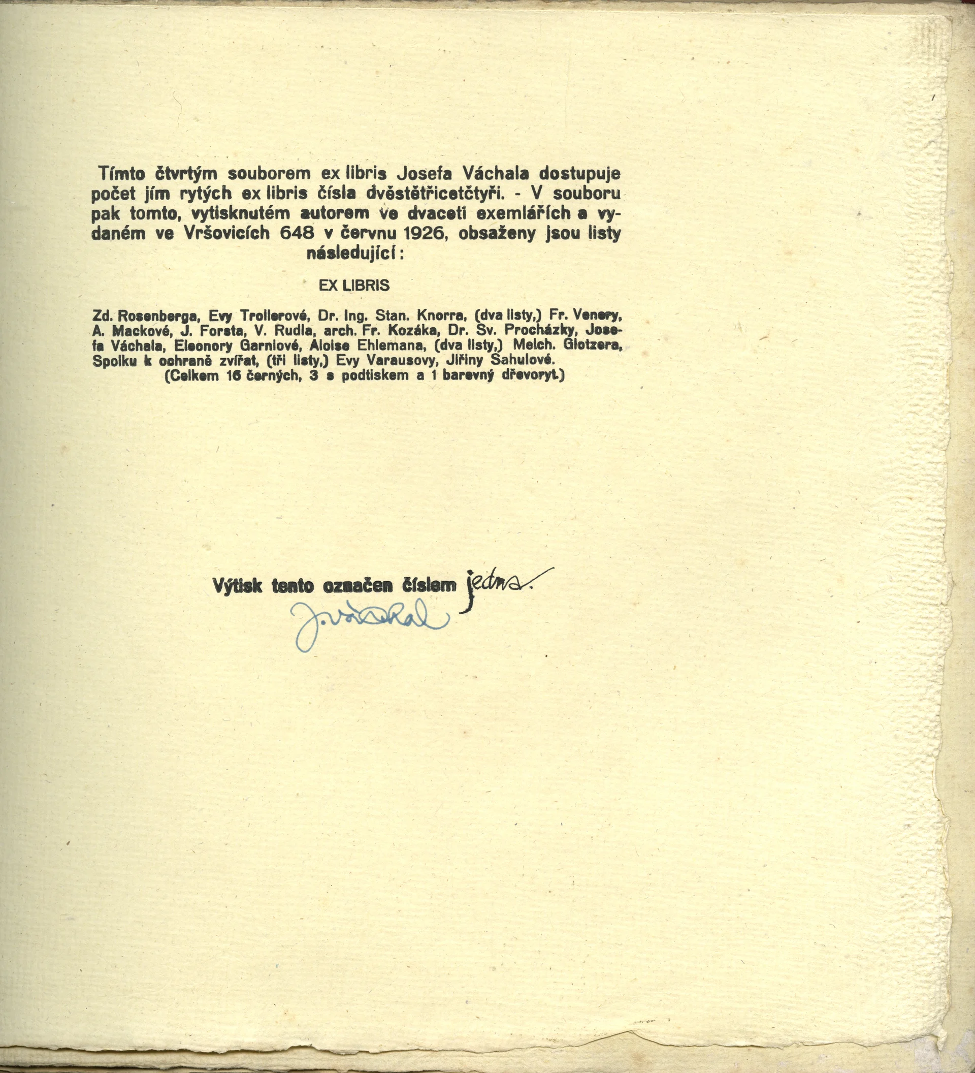Náhledový obrázek předmětu 20 Exlibris Josefa Váchala 03