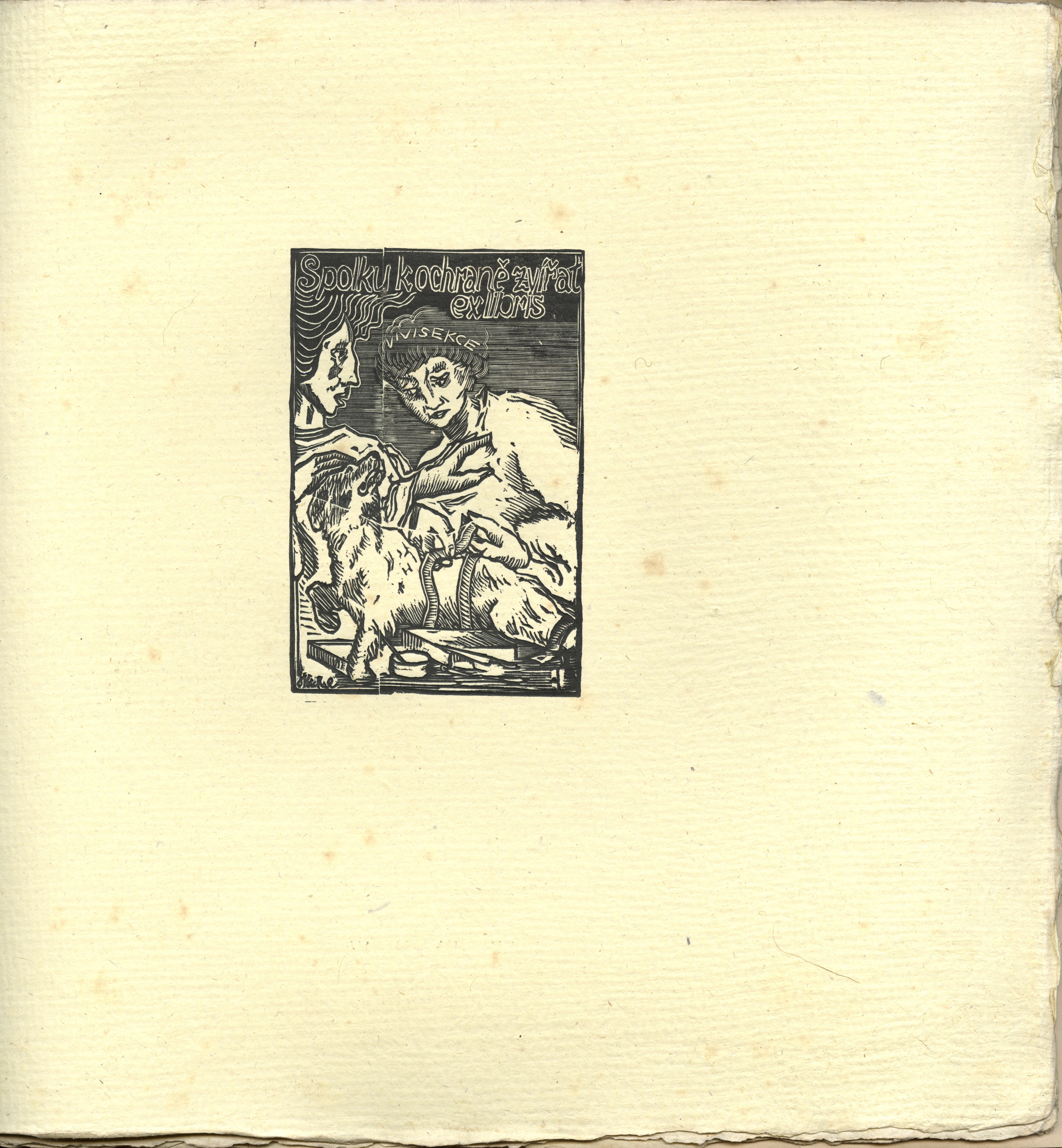 Náhledový obrázek 20 Exlibris Josefa Váchala 19, Spolku k ochraně zvířat (vivisekce) - 1