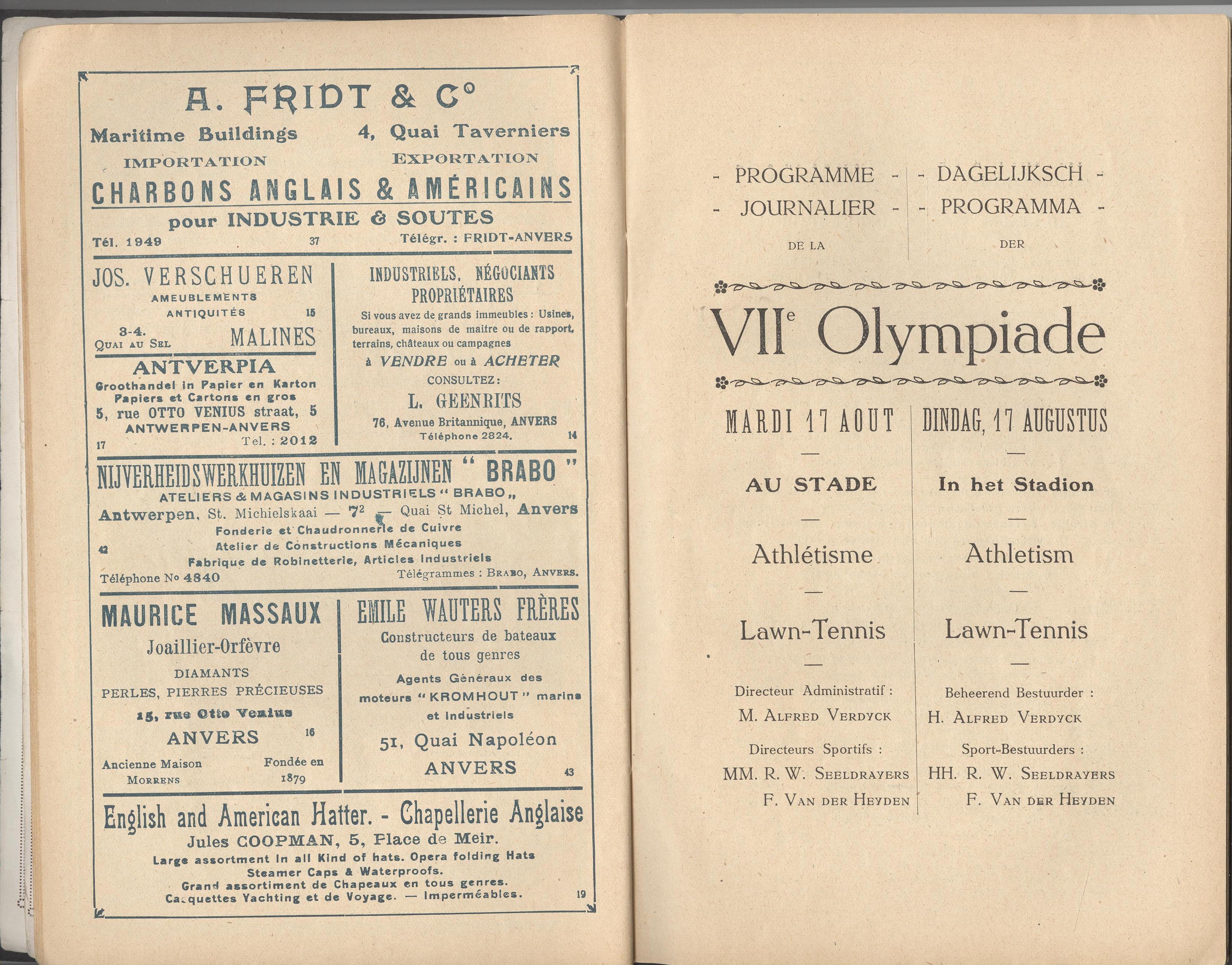 Náhledový obrázek Program olympijských her v Antverpách - 4
